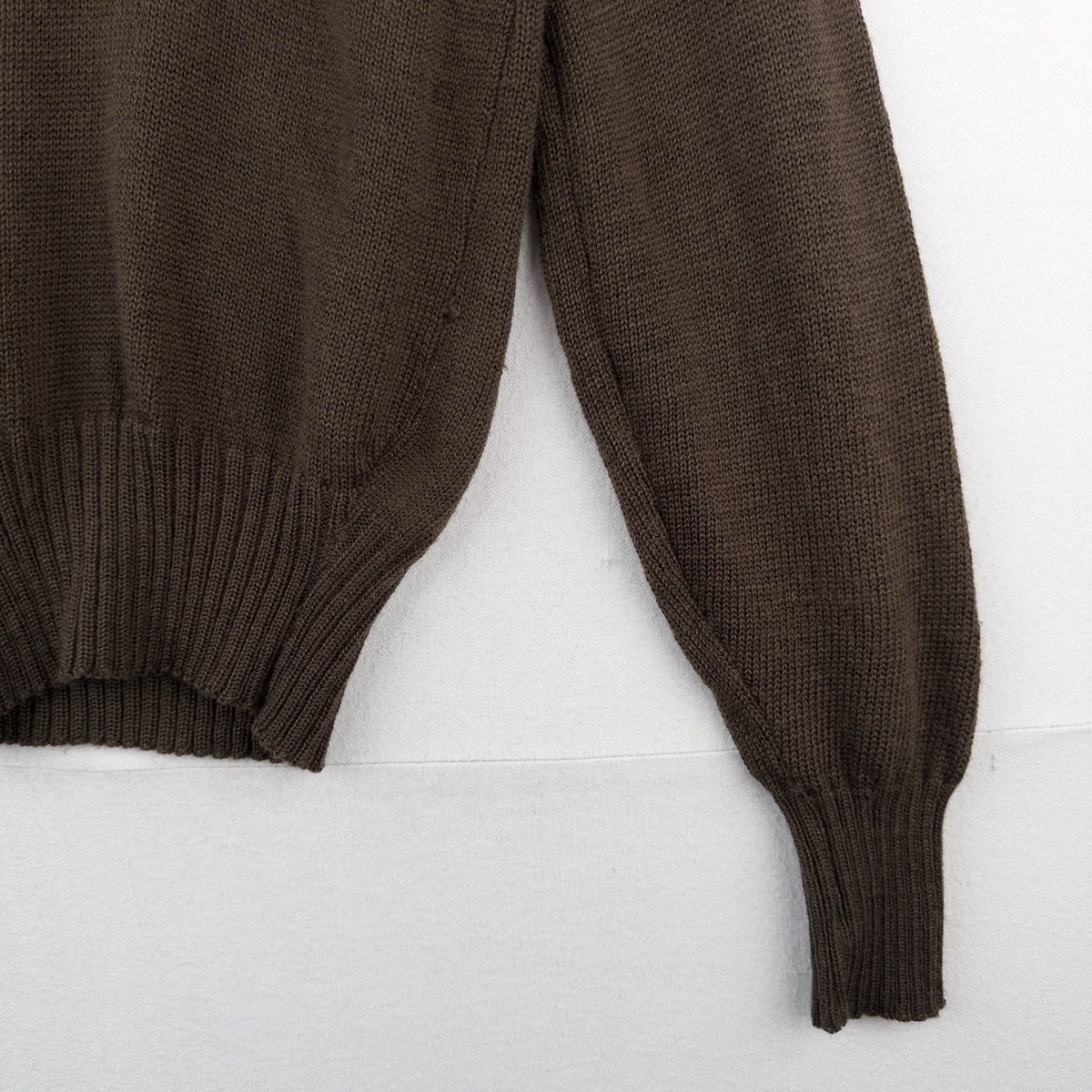 80’s Vtg US Army Military Wool Sweater OD 3721 Men’s M (38-40) Brown Long Sleeve
