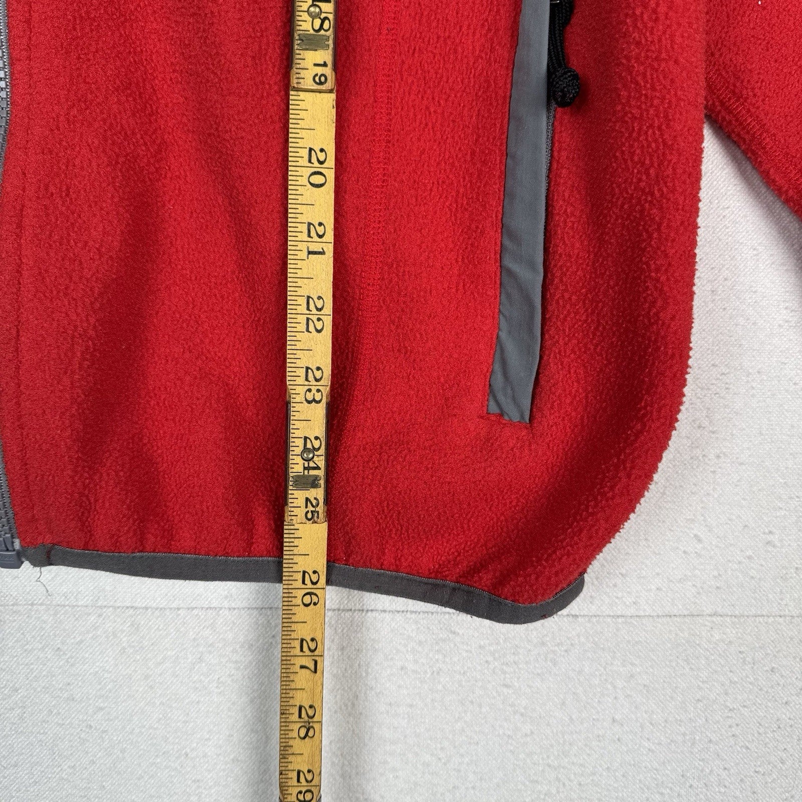 Vintage 90’s The North Face Mens Red Gray Polartec Fleece Jacket Zip Up Large 44