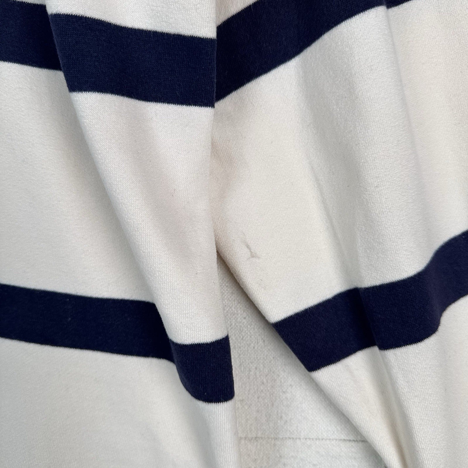 Vtg Polo Ralph Lauren Rugby Polo Shirt Men's XXL Custom Fit White Blue Striped