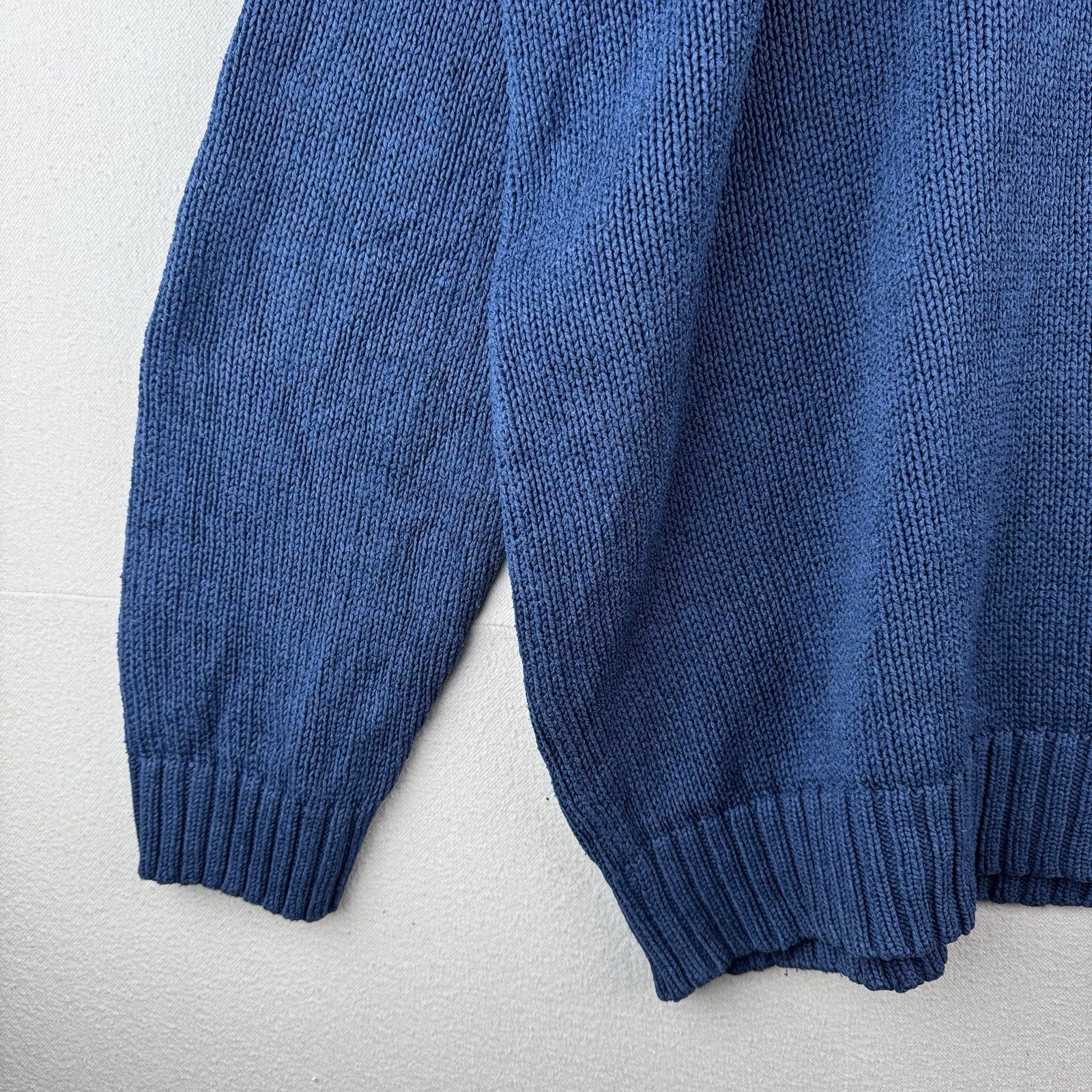 90’s Vintage Polo Ralph Lauren Sweater Men’s 3XLT Blue Knit Cotton