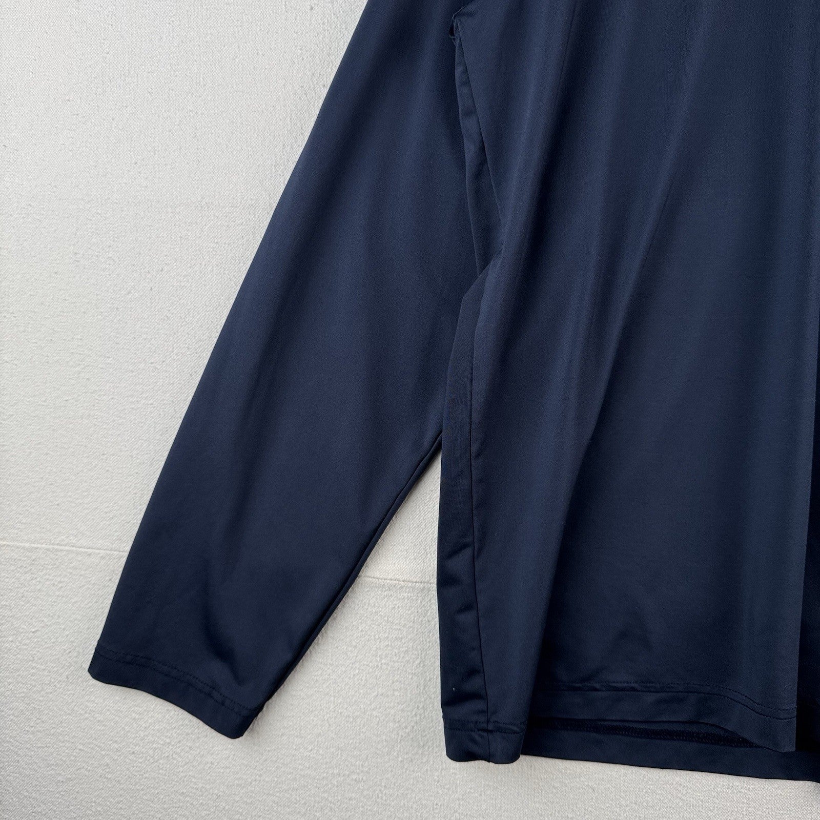 Brooks Brothers Mens Navy Blue Performance Long  Sleeve T-Shirt XL Stretch