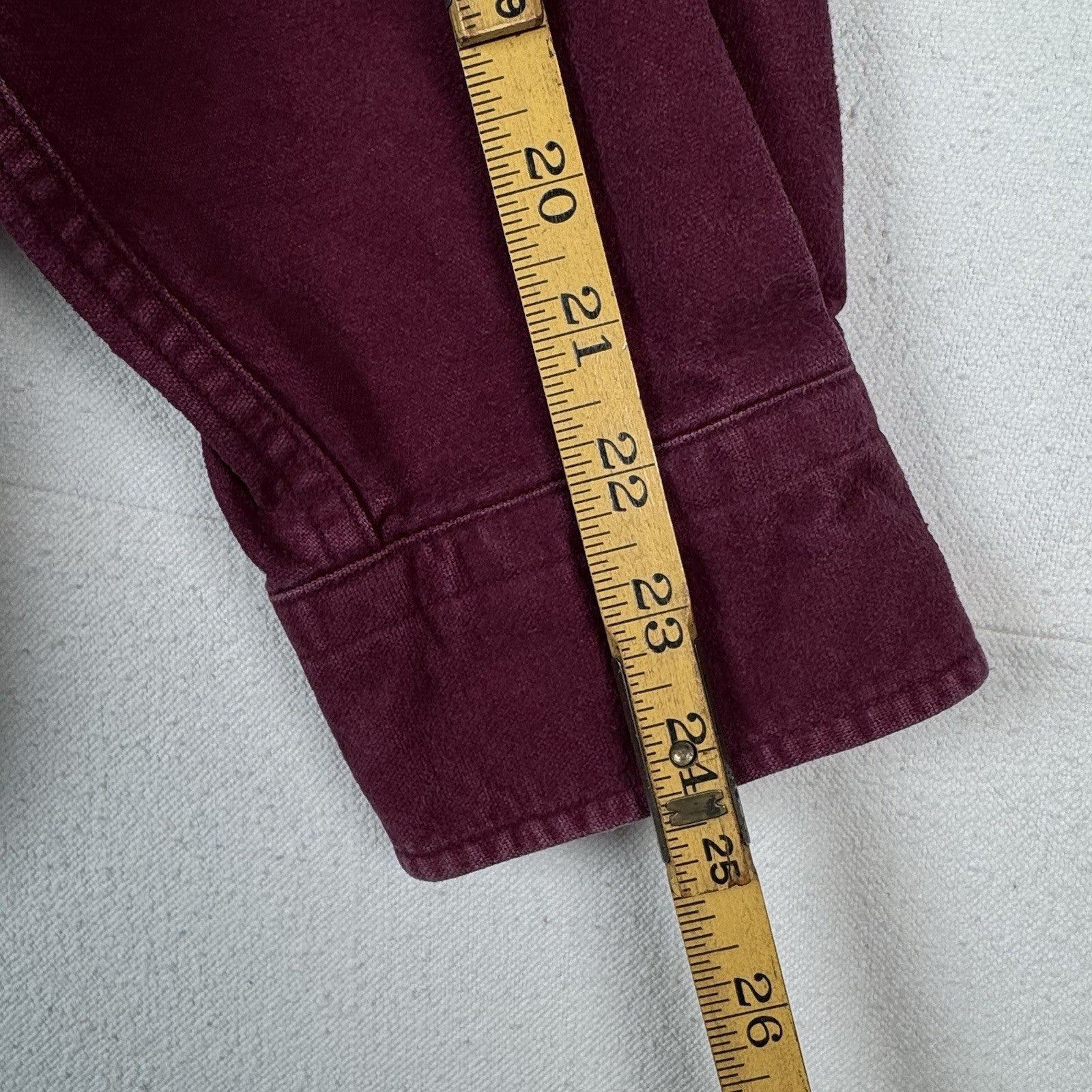 Vintage L.L. Bean Men’s XL Chamois Heavy Flannel Shirt Burgundy Made in USA