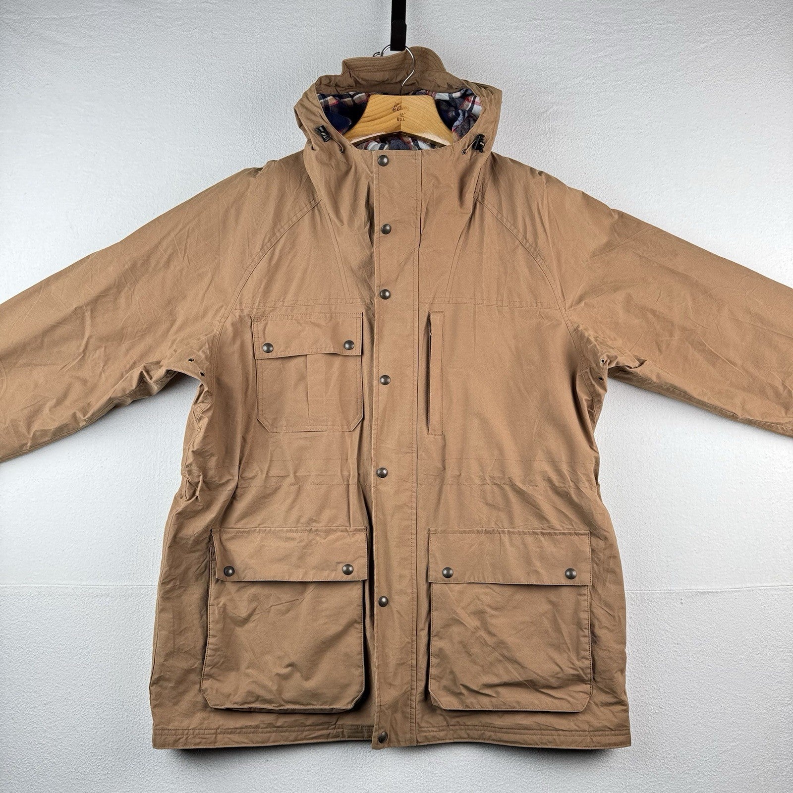 Lands' End Men's Bayfield Cotton Parka Camel Color Size XLT (46-48) *Read