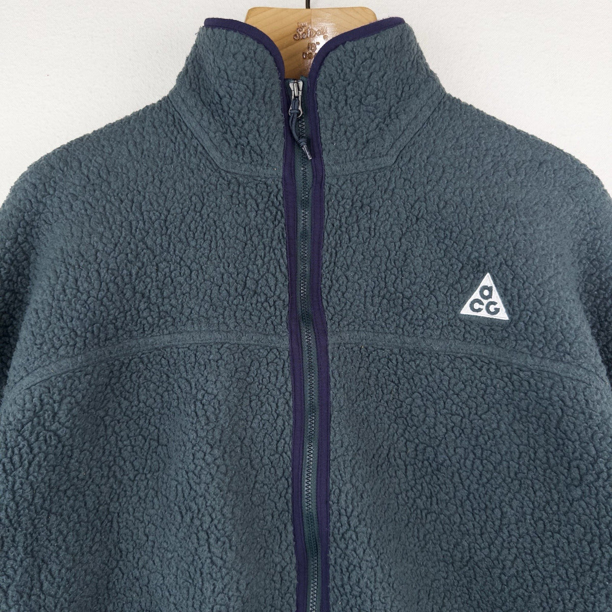 Nike ACG Arctic Wolf Polartec Fleece Sherpa Jacket Women’s XL Green Purple Boxy