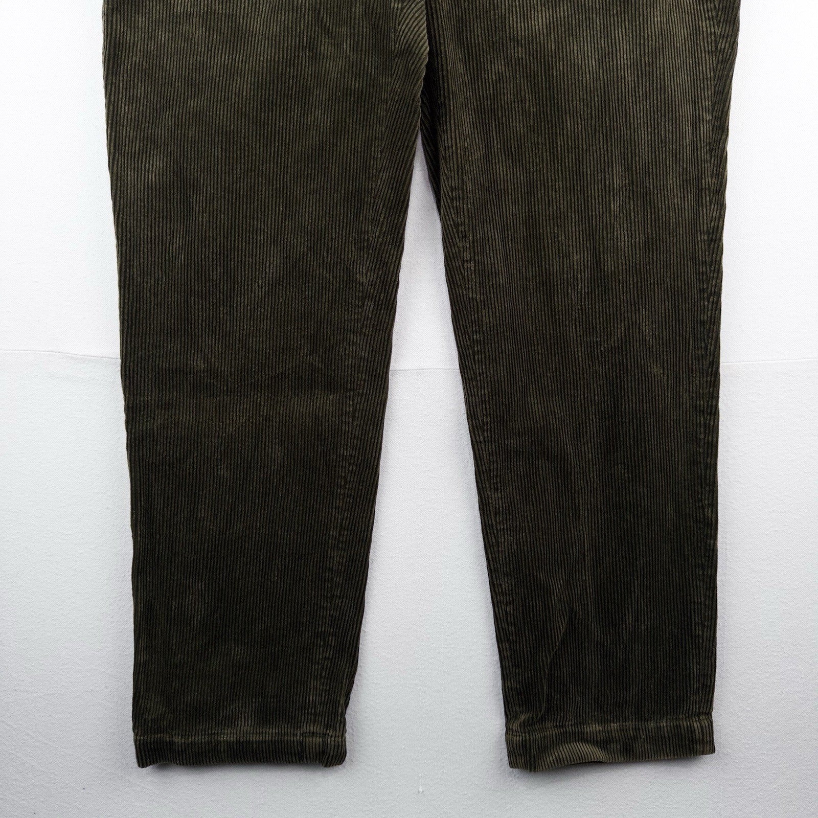 90's Vtg Polo Ralph Lauren Corduroy Pant Mens 38x32 Olive Green Wide Wale