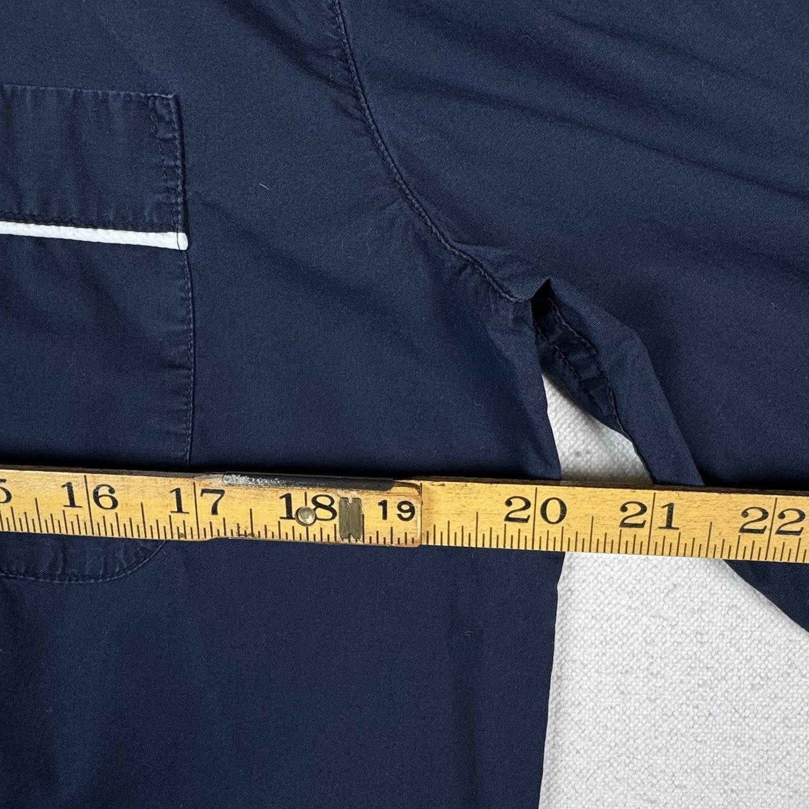 J. Crew Pajamas Loungewear Set Women's Small Navy Blue White Piping Long Sleeve