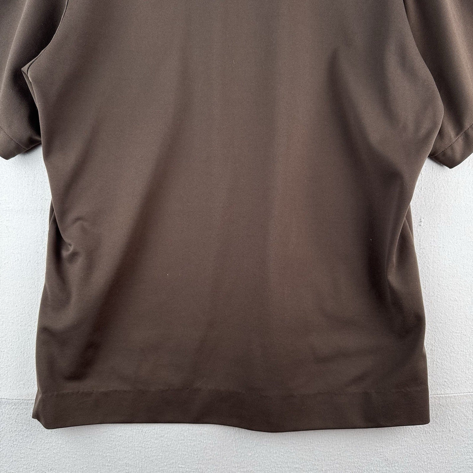 70s Vtg King Louie Creations Bowling 1/4 Button Shirt Mens M Brown VFW 6676 USA