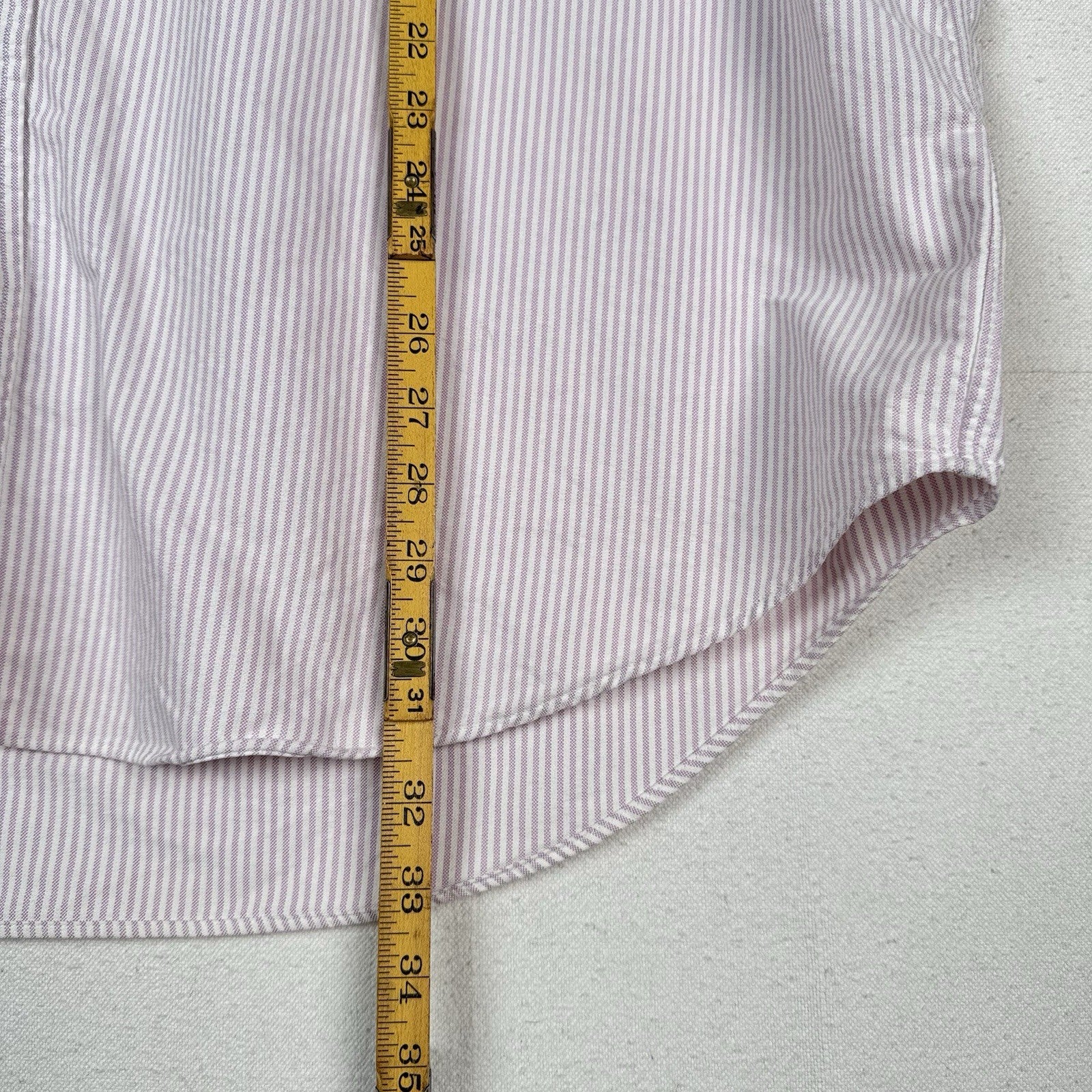 Vtg Polo Ralph Lauren University Big Shirt Fit Mens Purple Striped Oxford 2XL