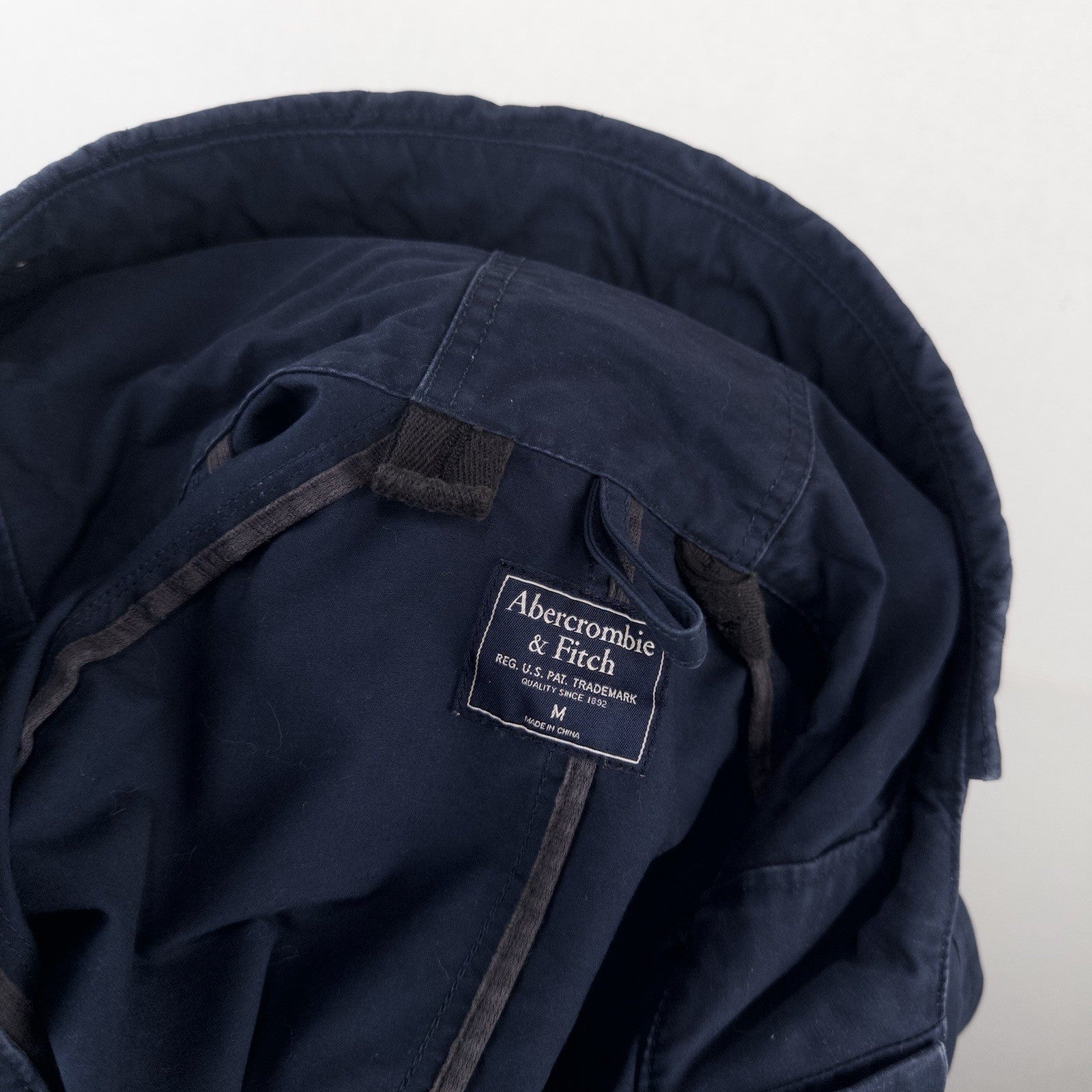 Vintage Abercrombie Fitch Hooded Utility Field Jacket Men’s M Blue Full Zip