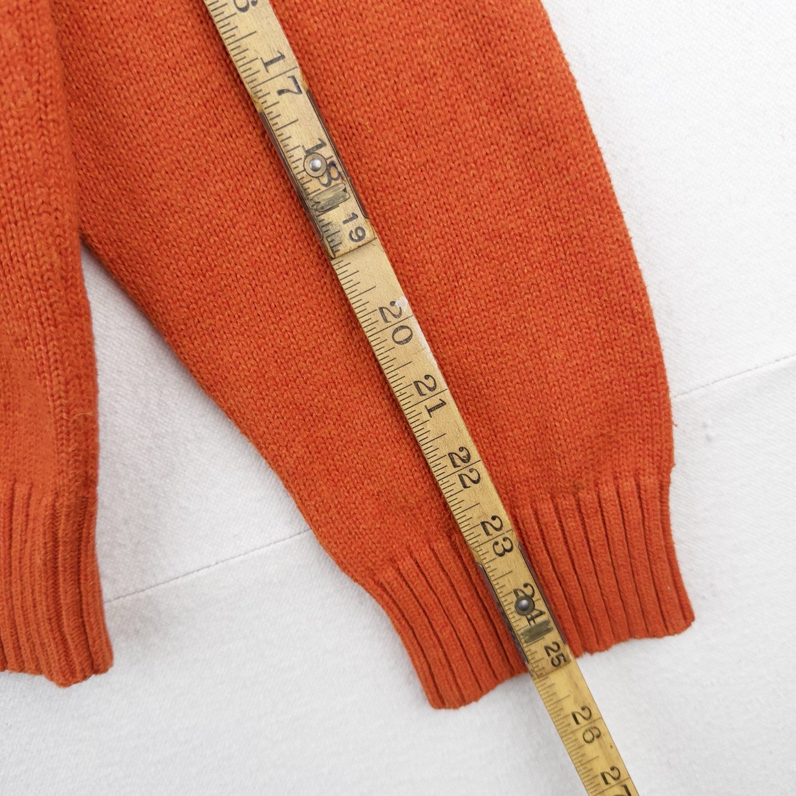 Polo Ralph Lauren Men’s XL Orange Cotton Quarter Zip Pullover Sweater