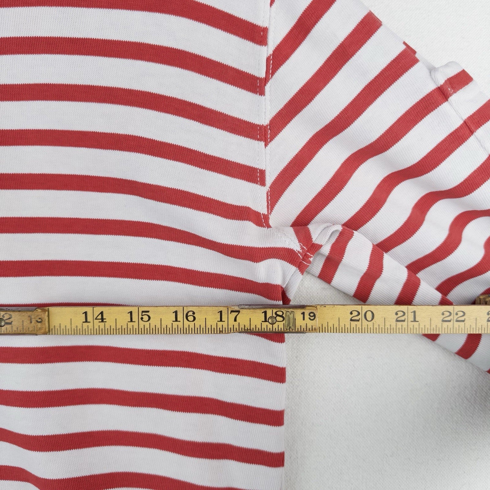 Polo Ralph Lauren Women’s S Breton Stripe Shirt Red White Boat Neck Nautical