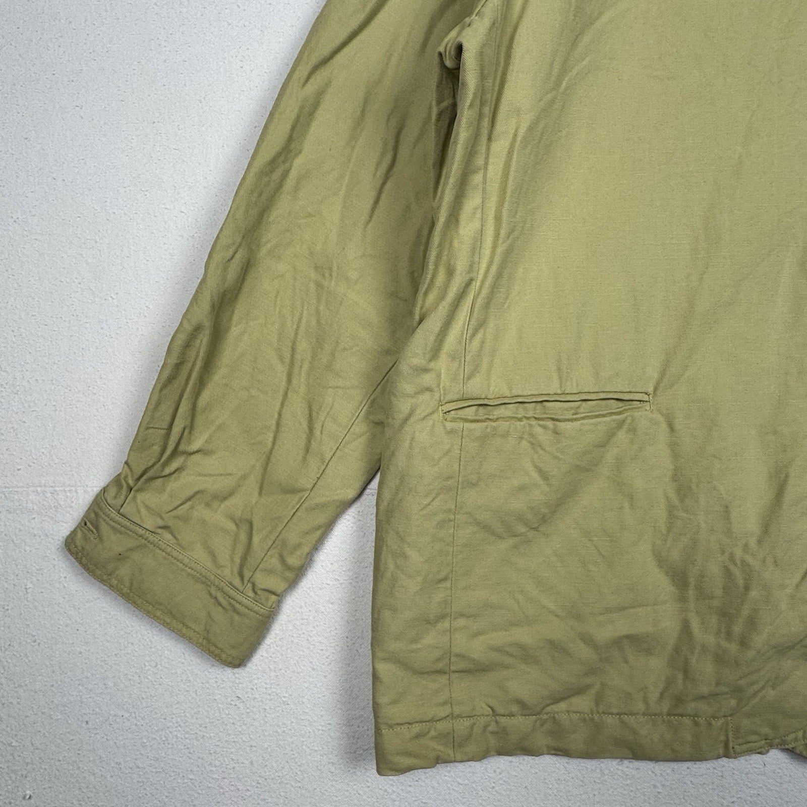 Tommy Bahama Linen Blend Jacket Adult 2XL Camel Khaki Full Zip Button Chore