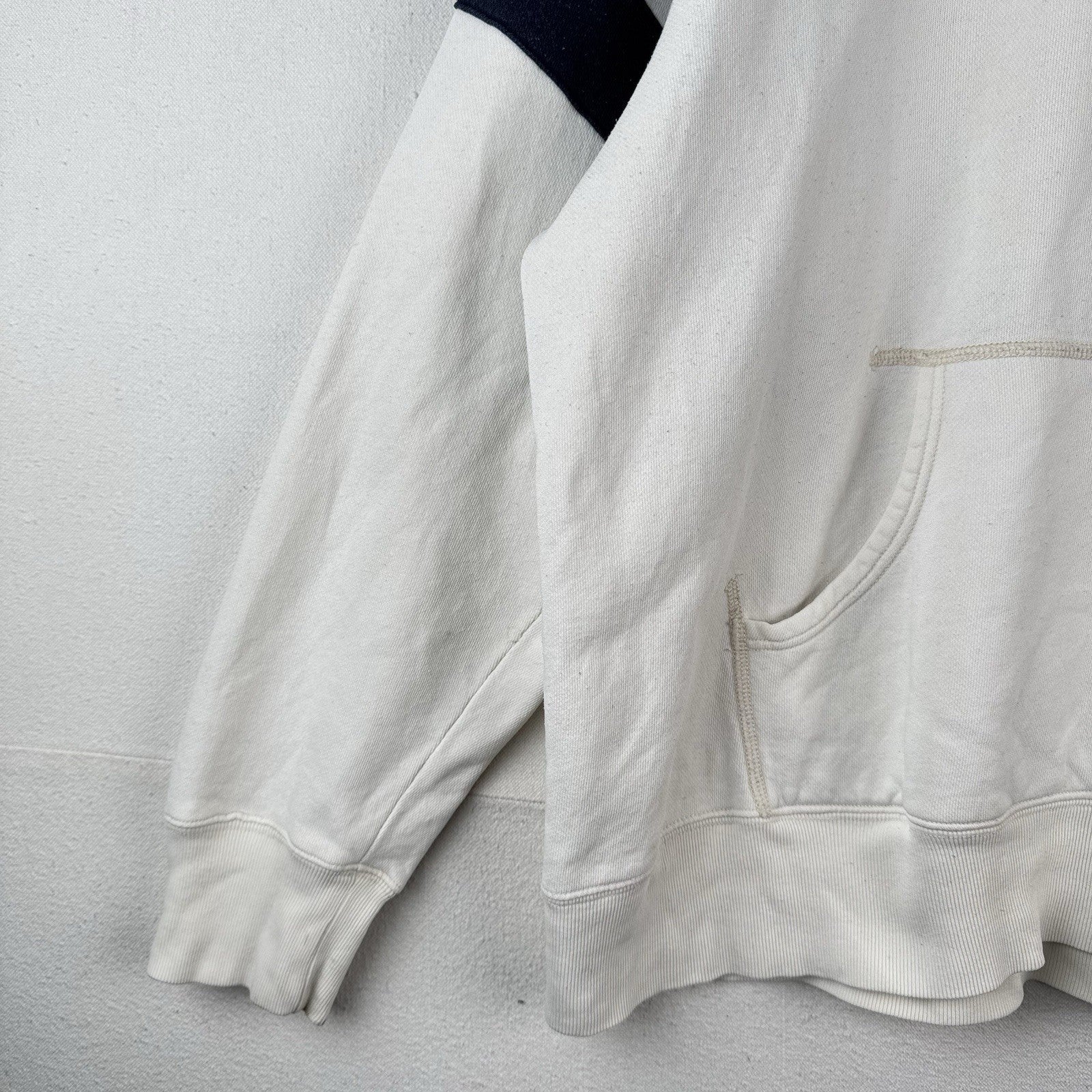 Polo Jeans Co. Ralph Lauren Men's XL X-Large Hooded Sweatshirt White Blue *Read