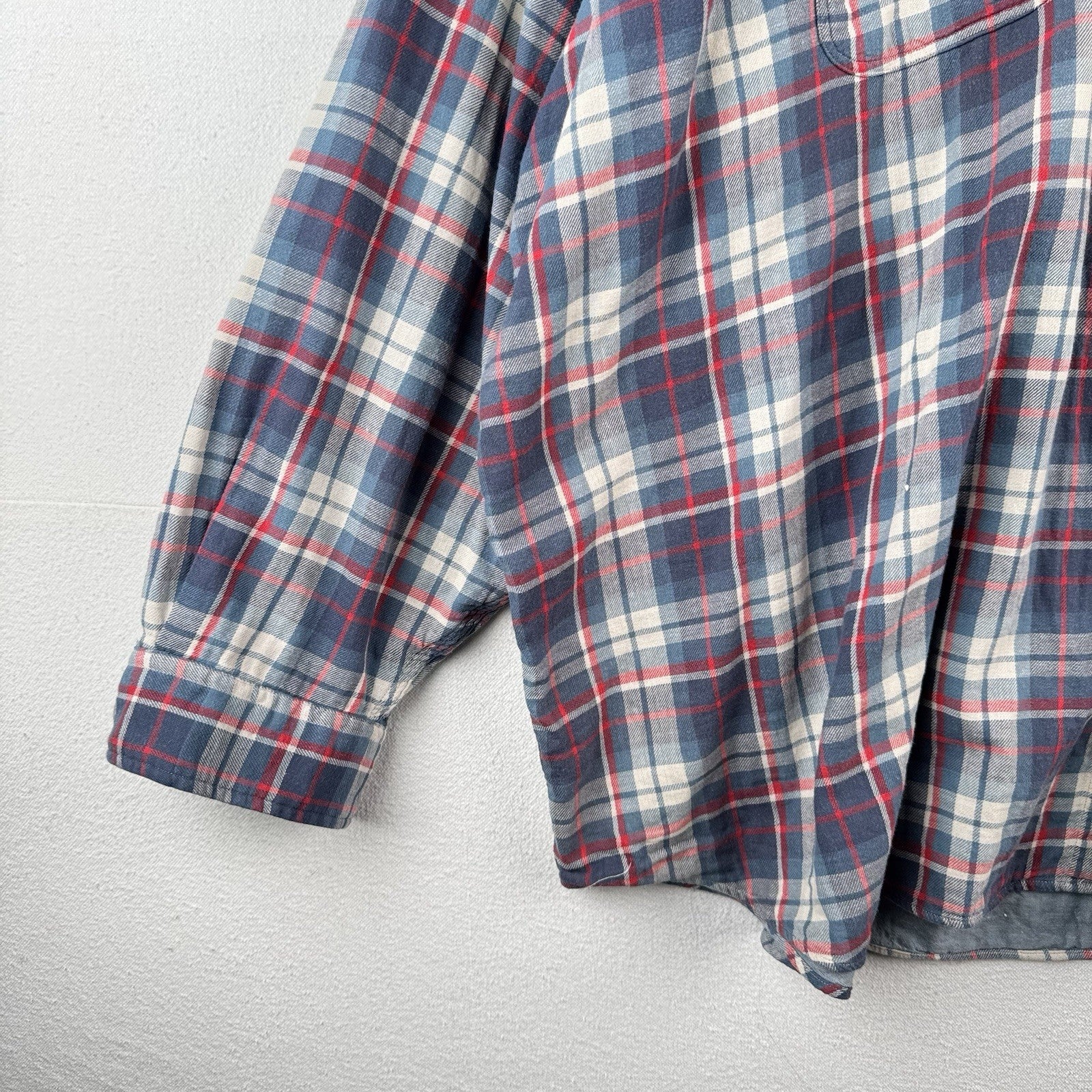 Polo Ralph Lauren Shadow Plaid Flannel Chambray Lined Button Up Classic Fit 4XB