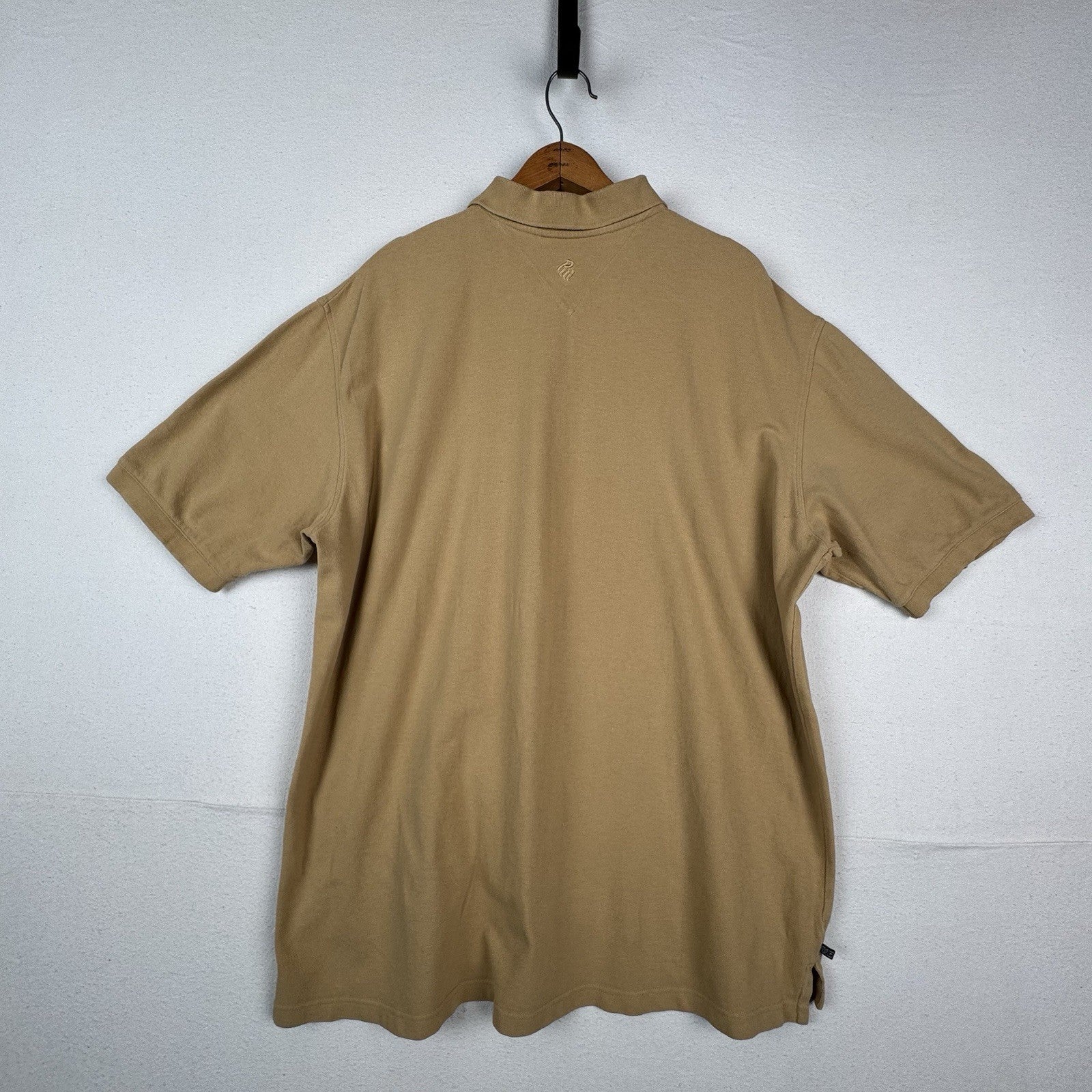 Rocawear Polo Mens 2XL Tan Big Embroidered Logo 00s Streetwear Y2K