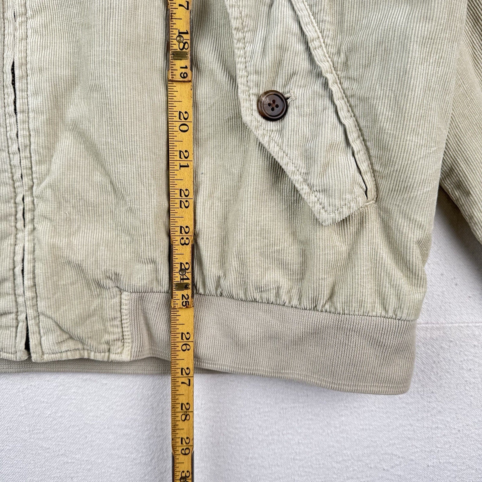 Vtg Ralph Lauren Polo Jeans Co Men’s L Harrington Corduroy Zip Bomber Jacket