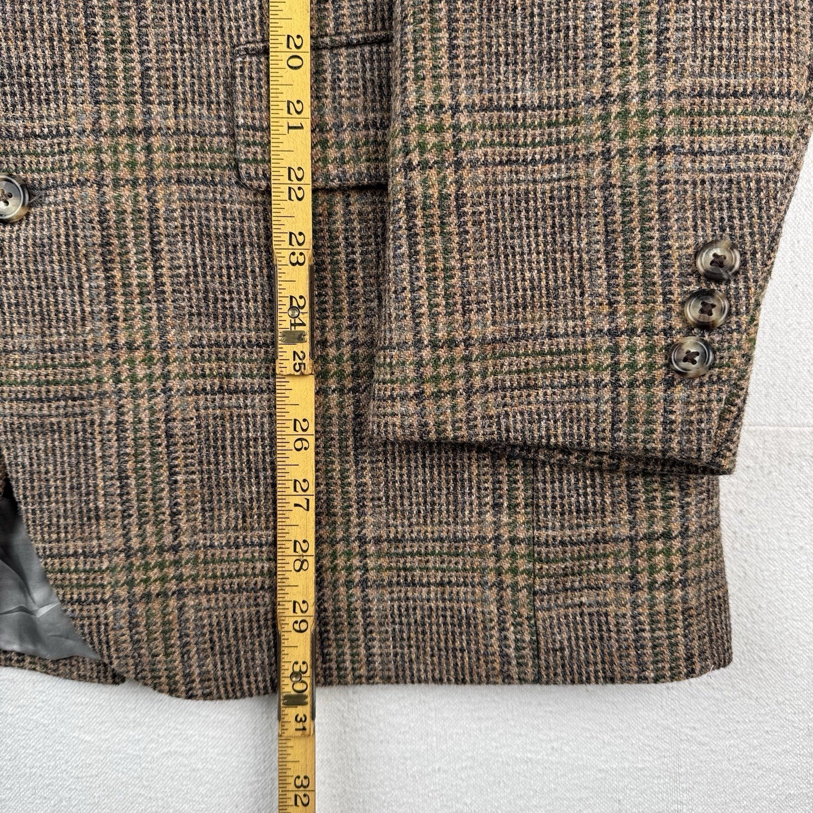 The Andover Shop Plaid Tweed Wool Blazer Jacket Sport Coat Men’s 42 21”x30” USA