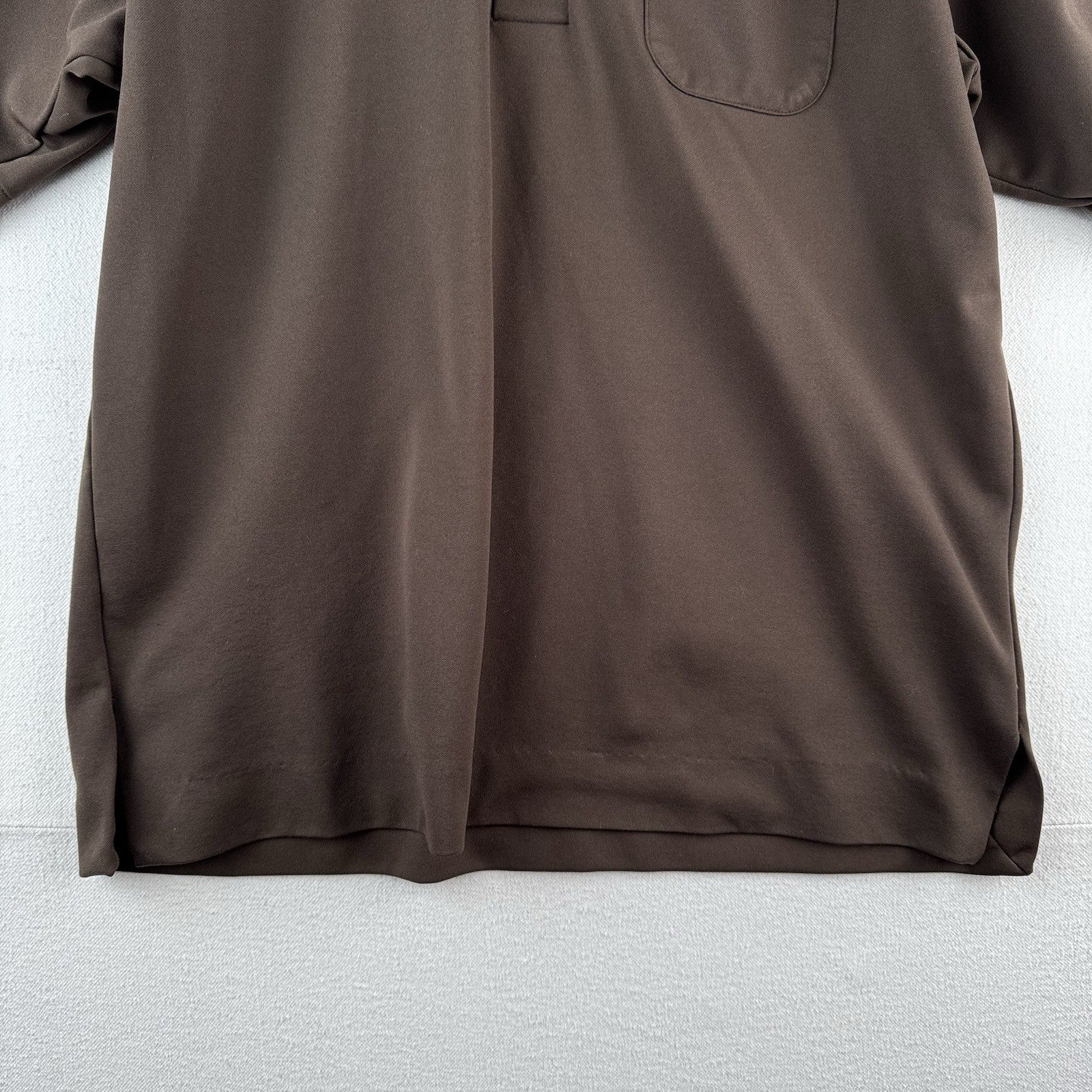 70s Vtg King Louie Creations Bowling 1/4 Button Shirt Mens M Brown VFW 6676 USA
