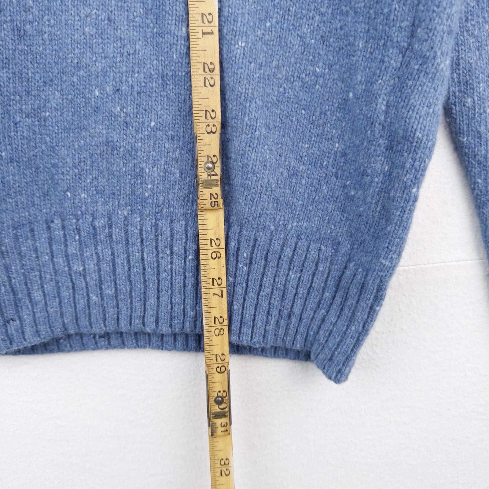 Polo Ralph Lauren Men’s Large Blue Speckled Wool Blend Crew Neck Sweater