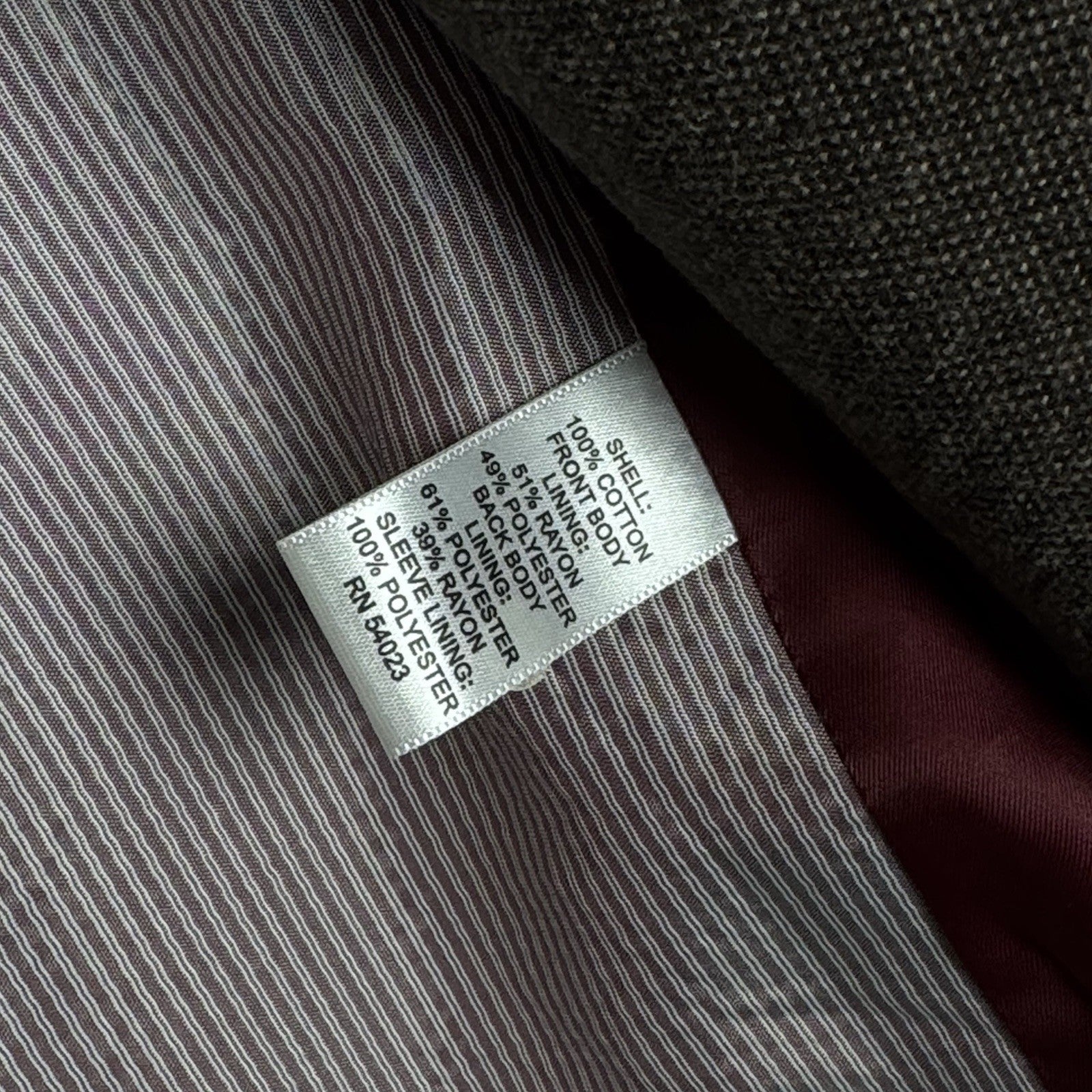 Banana Republic Mens Tailored Fit 48L Brown Textured Weave Italian Elbow Patches