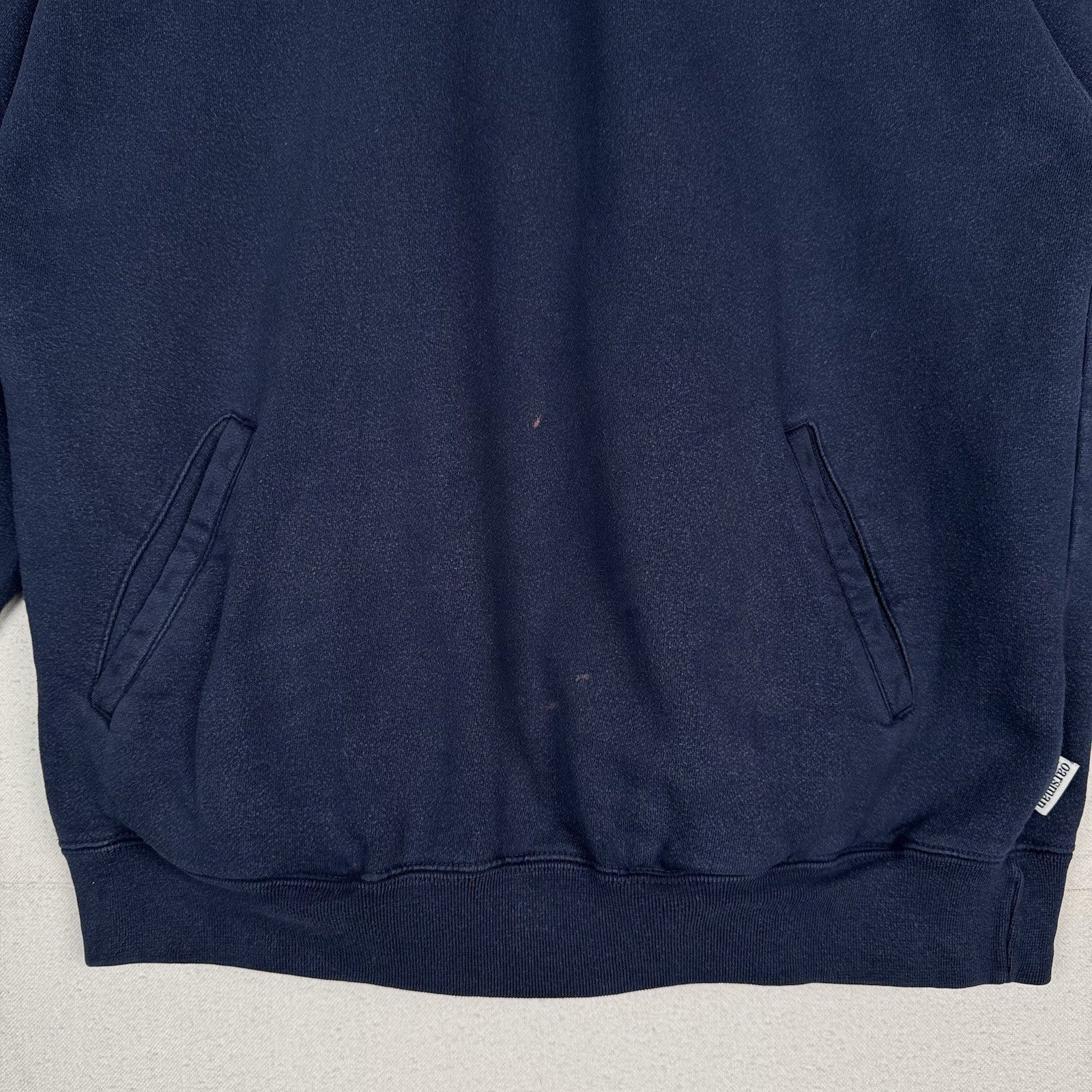 Vintage US Air Force Blue Quarter Zip Oarsman Sweatshirt Men’s Large Reflective