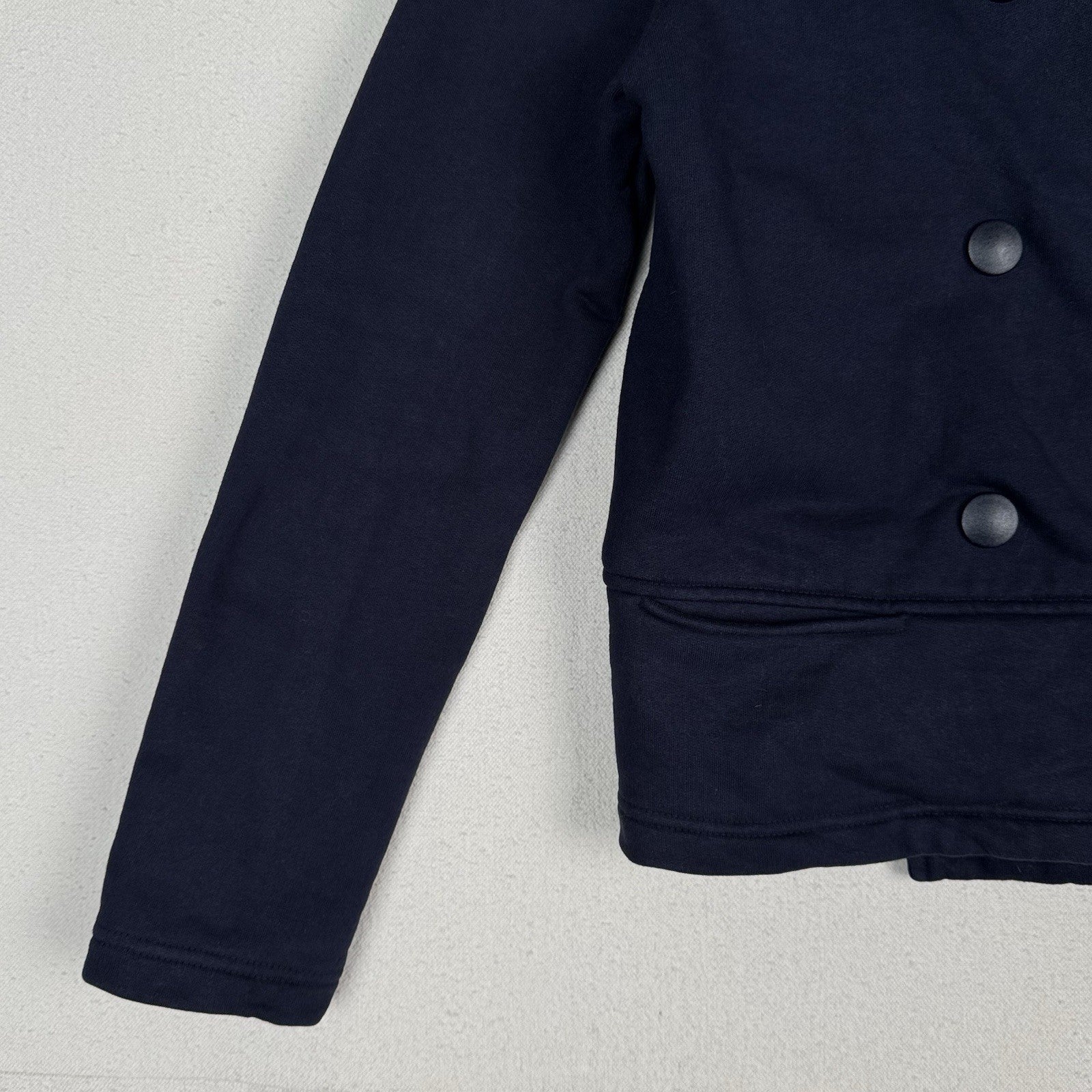 Lacoste Jacket Women’s Double Breasted Navy Canvas Peacoat 100% Cotton Size 42