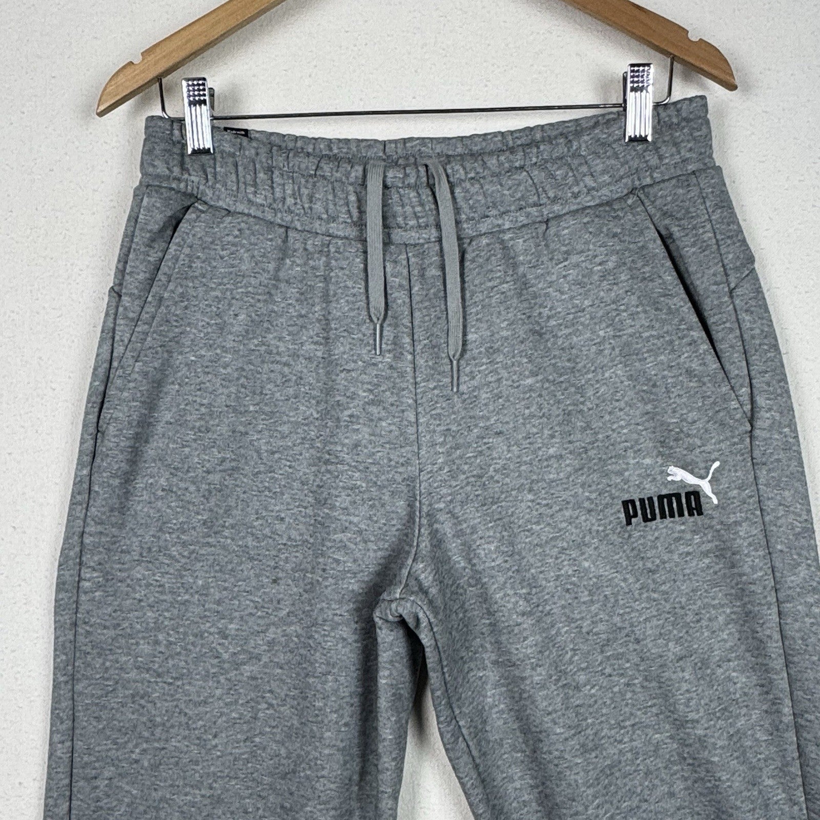Puma Essential Embroidery Logo Sweat Hoodie + Matching Pants Tracksuits Gray M