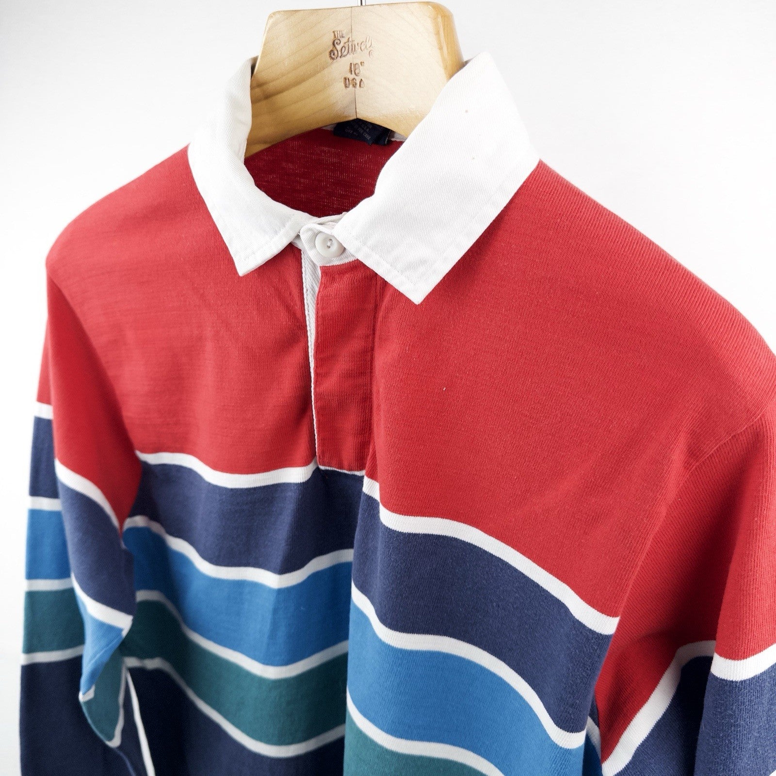 80’s Vtg Gant Rugger Rugby Shirt Men’s Medium Cotton Long Sleeve Polo USA