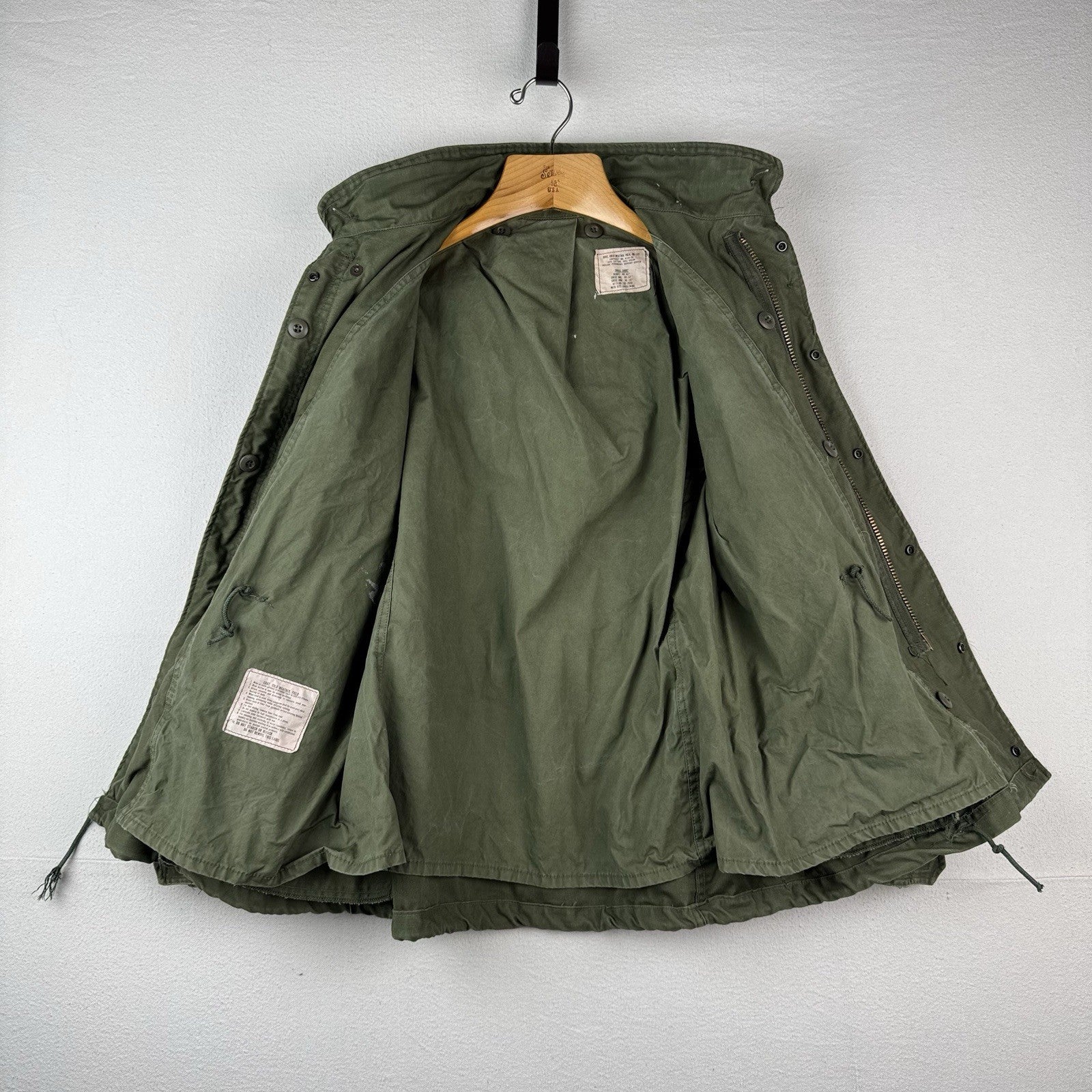 70’s Vtg Military Cold Weather Field Coat Jacket Size Small Short OG-107