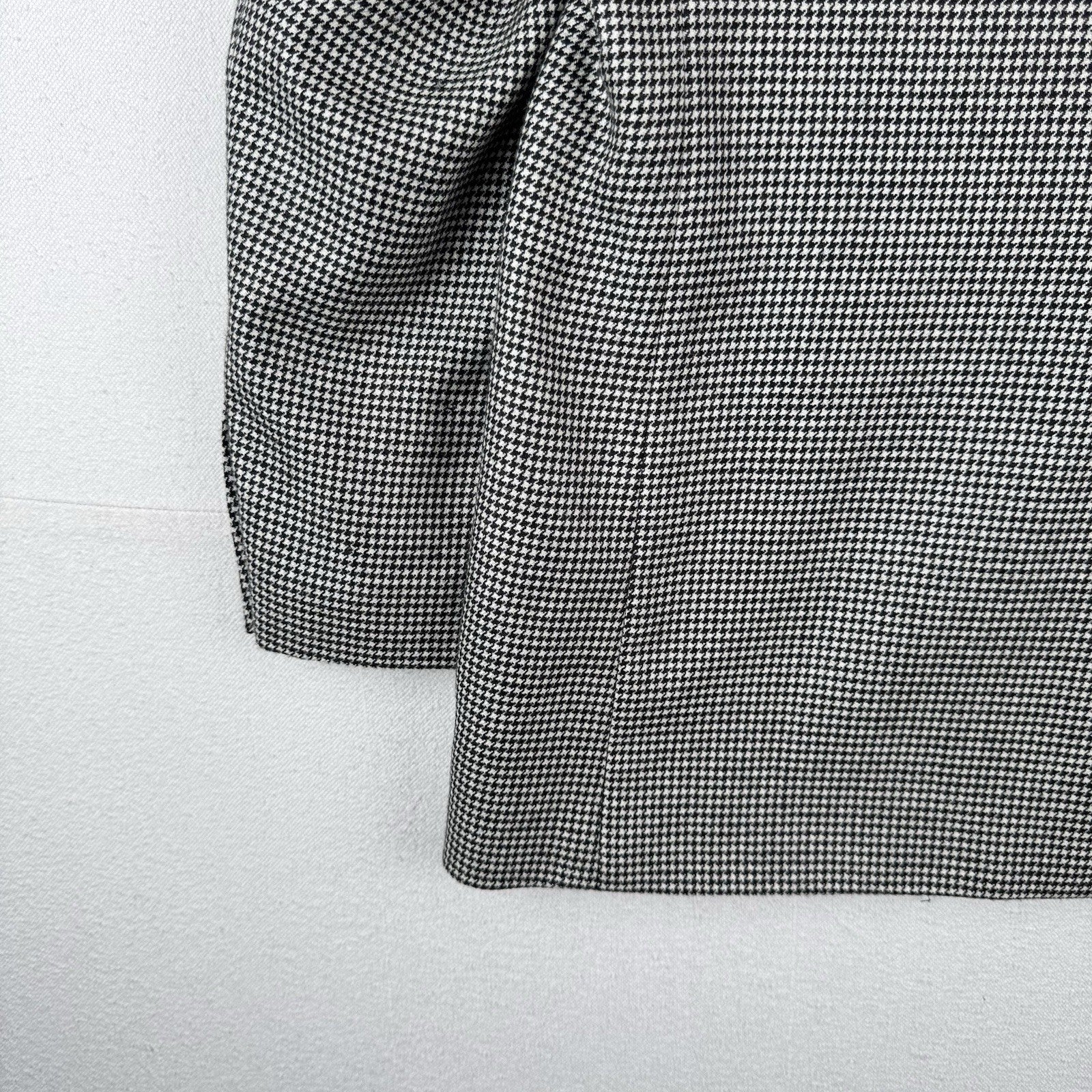 John W Nordstrom Men’s 42L Black White Houndstooth Loro Piana Cashmere