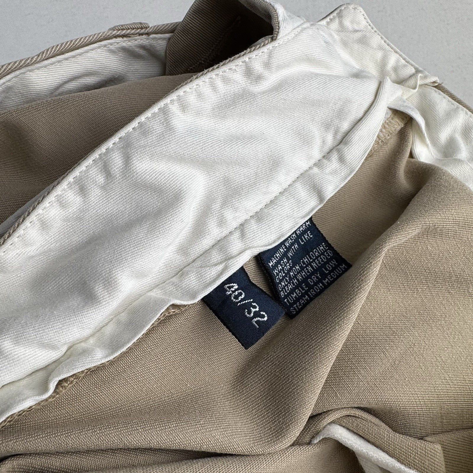 Vtg Polo Ralph Lauren Mens Hammond Pant Pleated Front Classic Chino Fits 38x31