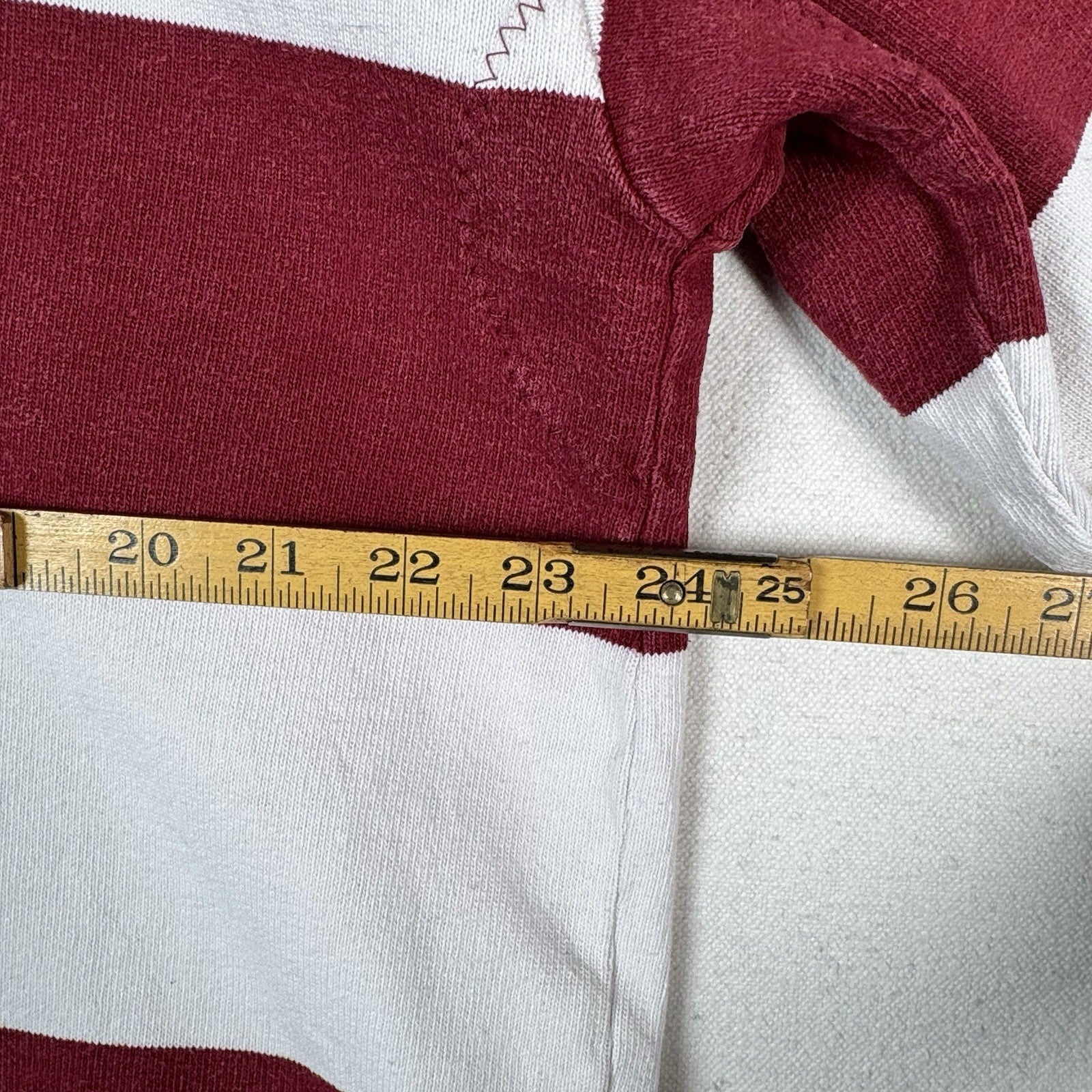 Vintage Rugby Men’s XXL Barbarian Long Sleeve Red White Stripe Polo *Read