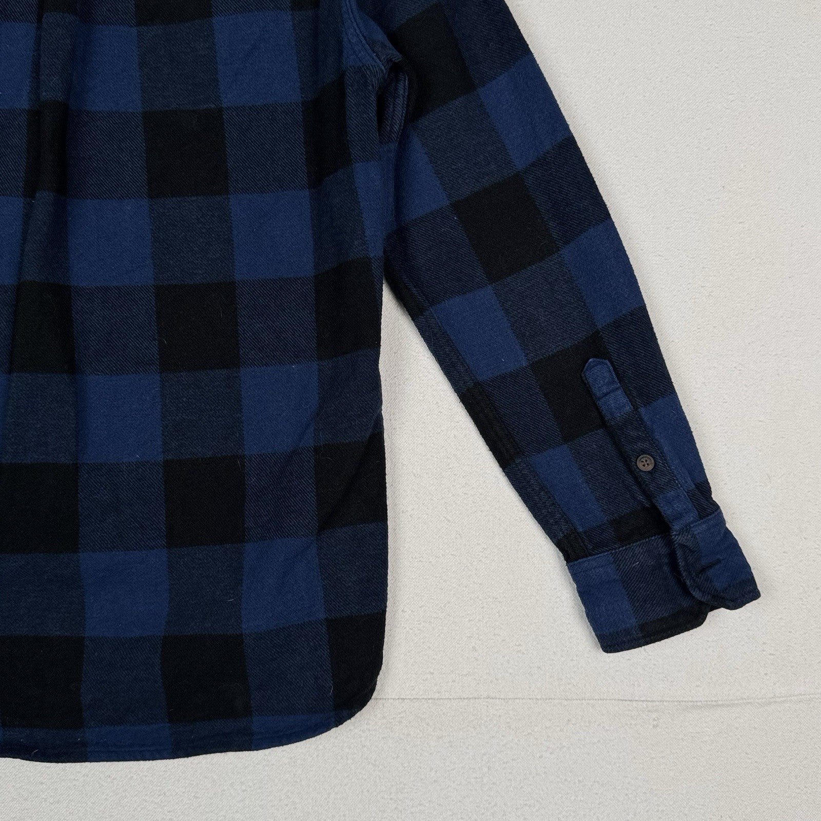 Jachs Men’s Small S Blue Black Heritage Thick Material Flannel Button Up