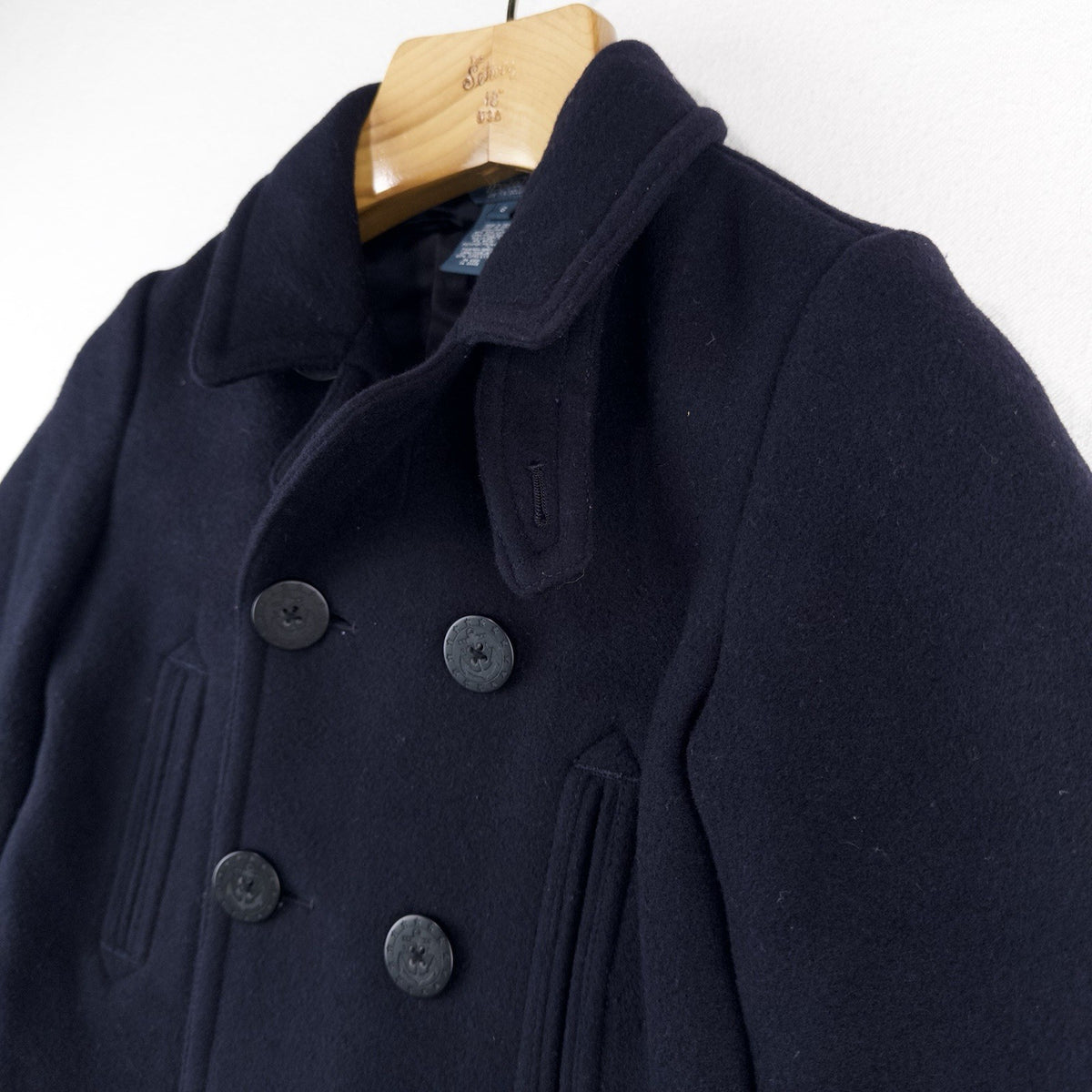 Polo Ralph Lauren Boy's 6 Wool-Blend Peacoat Navy Blue
