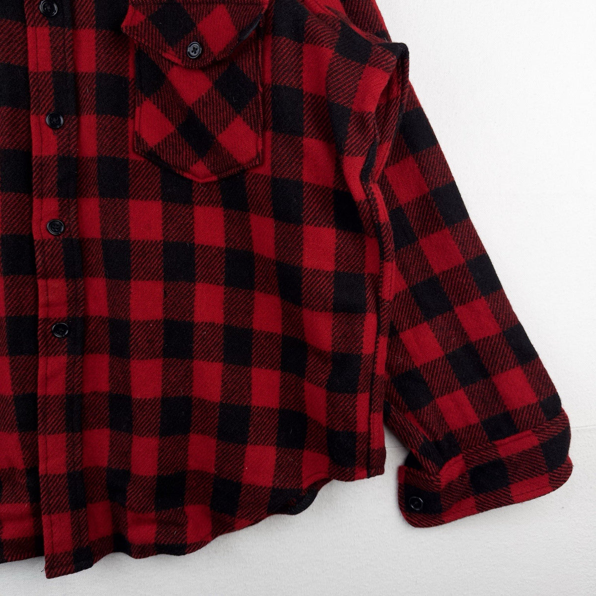 80’s Vtg LL Bean Maine Guide Shirt Wool Red Buffalo Plaid Men’s 2XL Made In USA