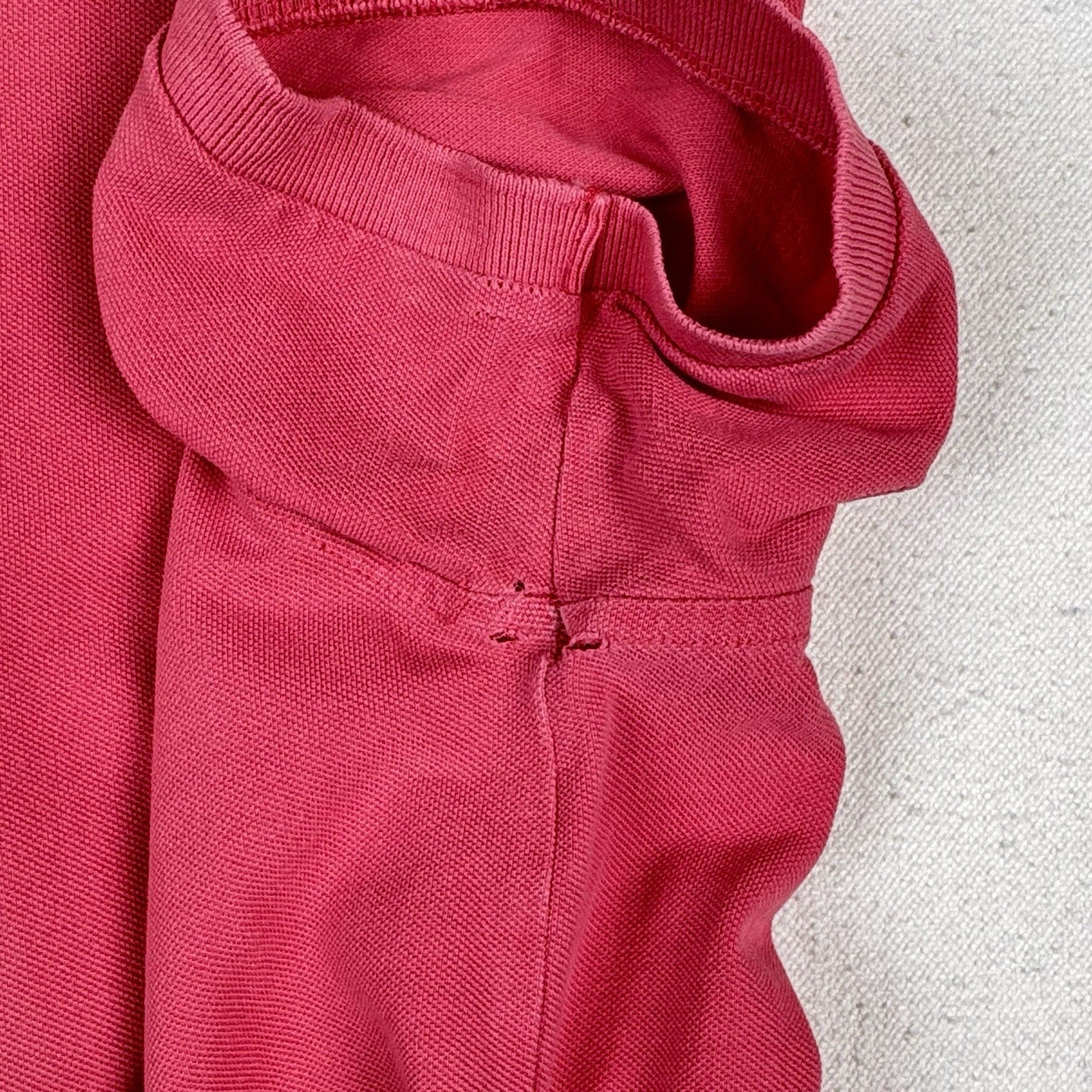 Polo Ralph Lauren Shirt Men Medium Salmon Pink Button Featherweight Mesh Henley