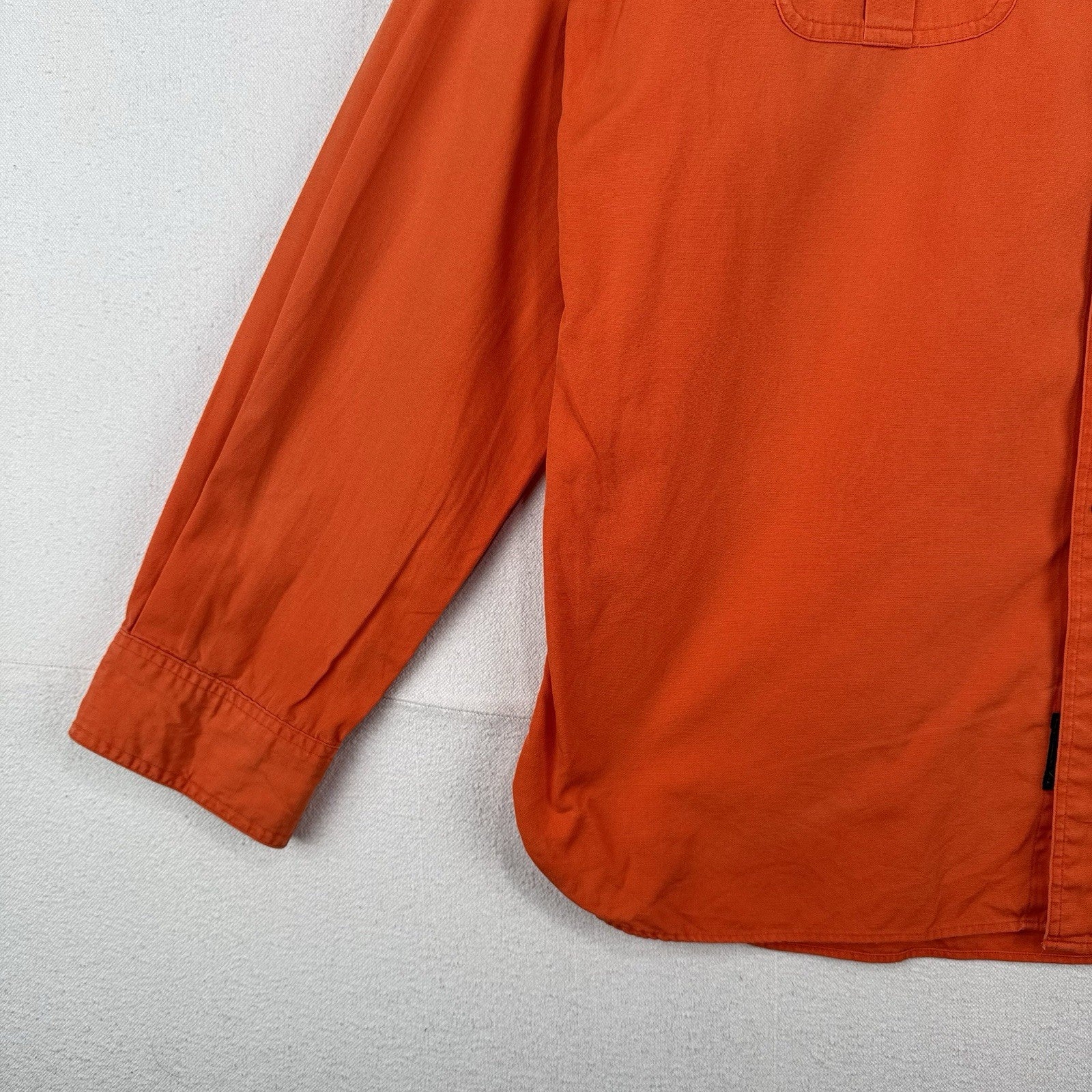 Polo Ralph Lauren Sunfaded Safari Shirt Men's L Orange Long Sleeve Button Up