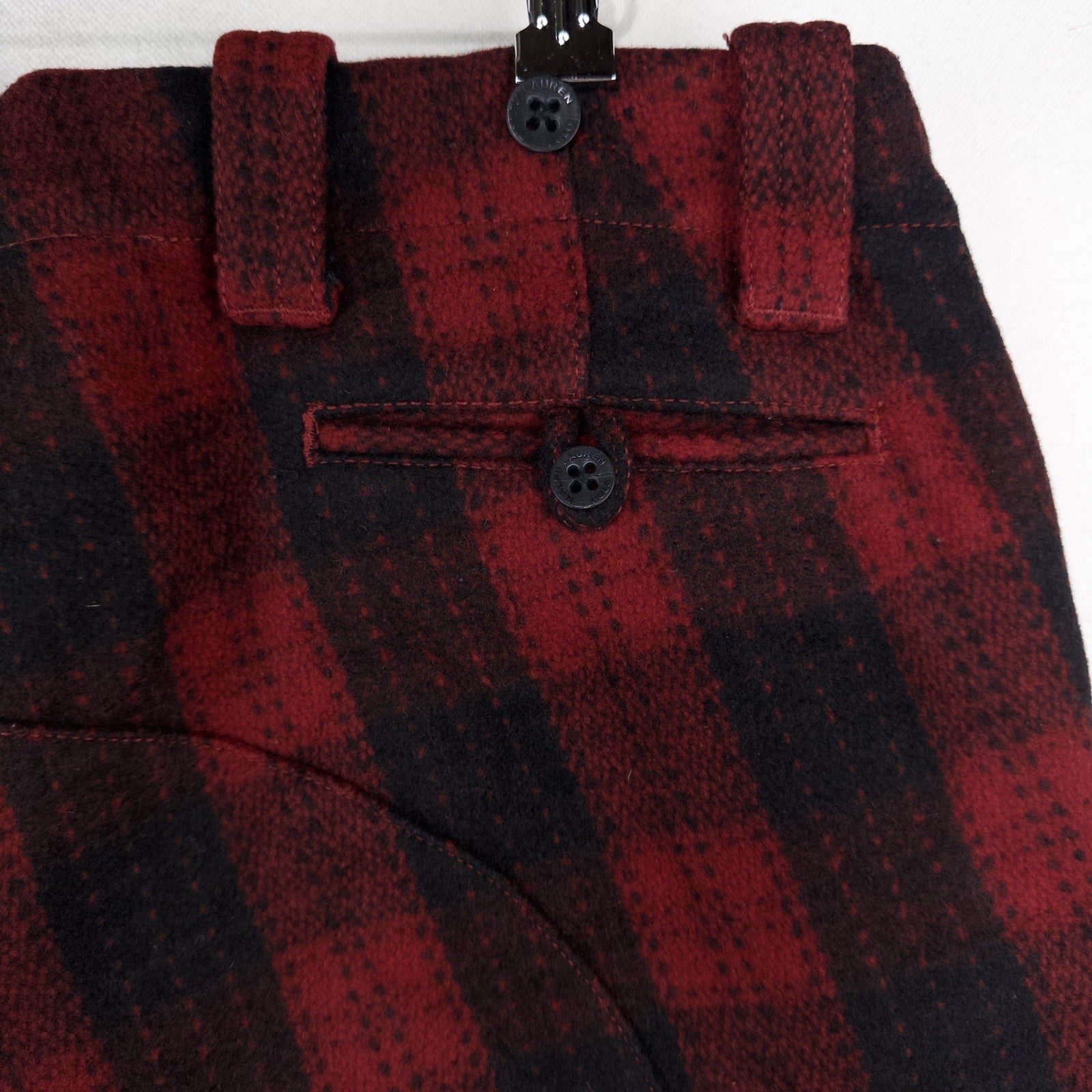 Polo Ralph Lauren Wool Buffalo Plaid Thick Hunting Pants Men’s 34x30 Red Black