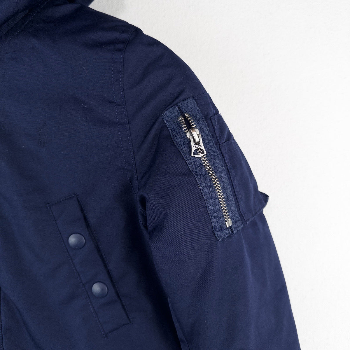 Polo Ralph Lauren Boy's 7 Blue Hooded Parka Jacket *No Hood Fur