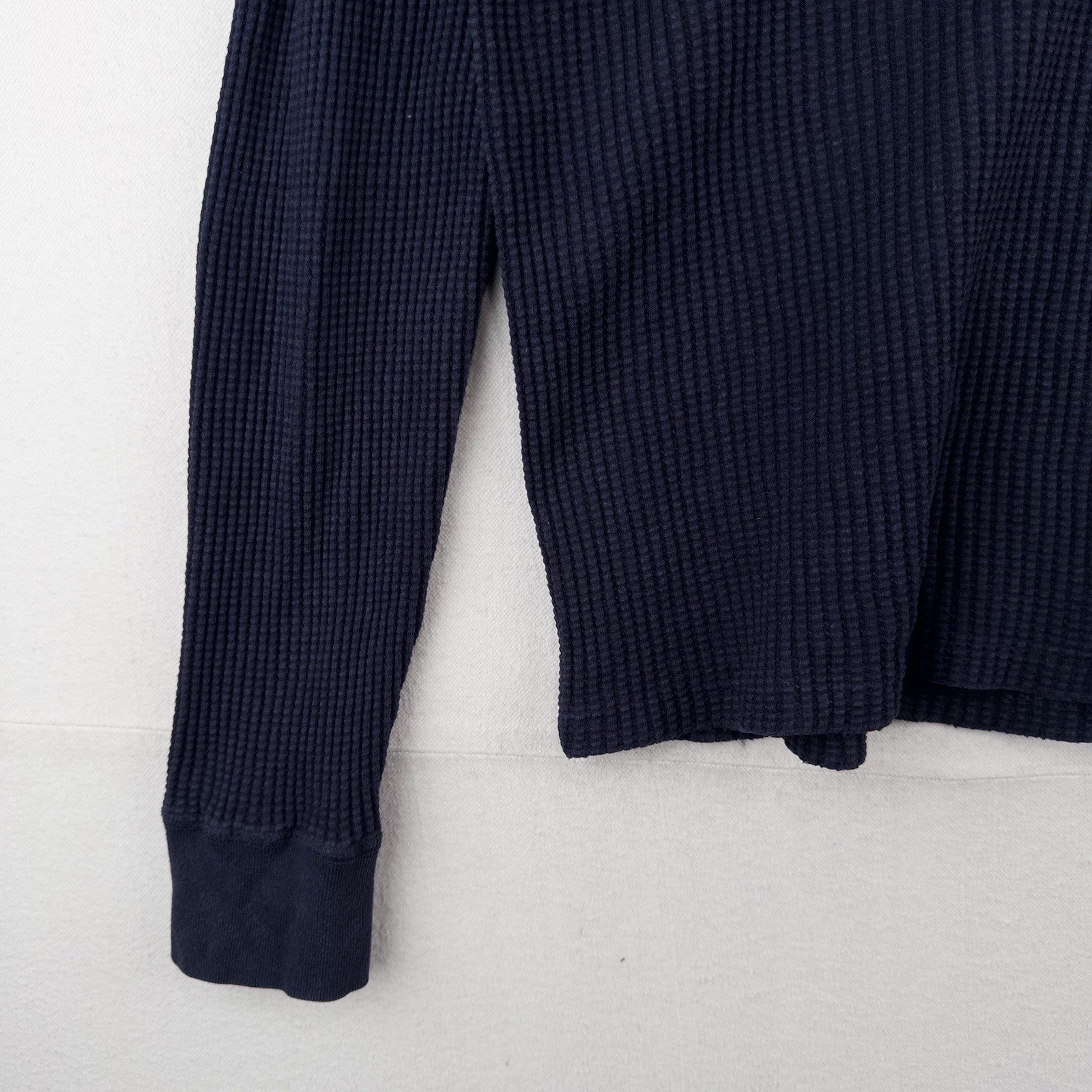 90’s Vtg Polo Ralph Lauren Mens M Waffle Knit Thermal Long Sleeve Shirt Navy
