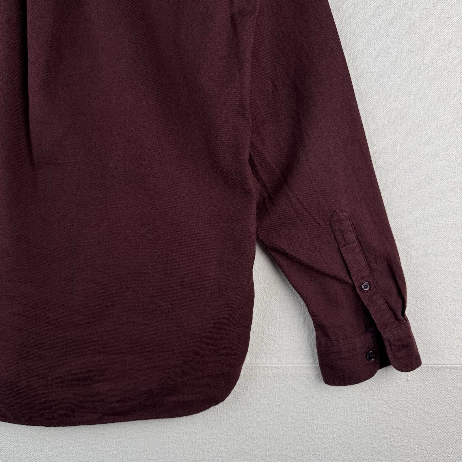 Burberry London Shirt Mens Small Wine Red Button Down Long Sleeve