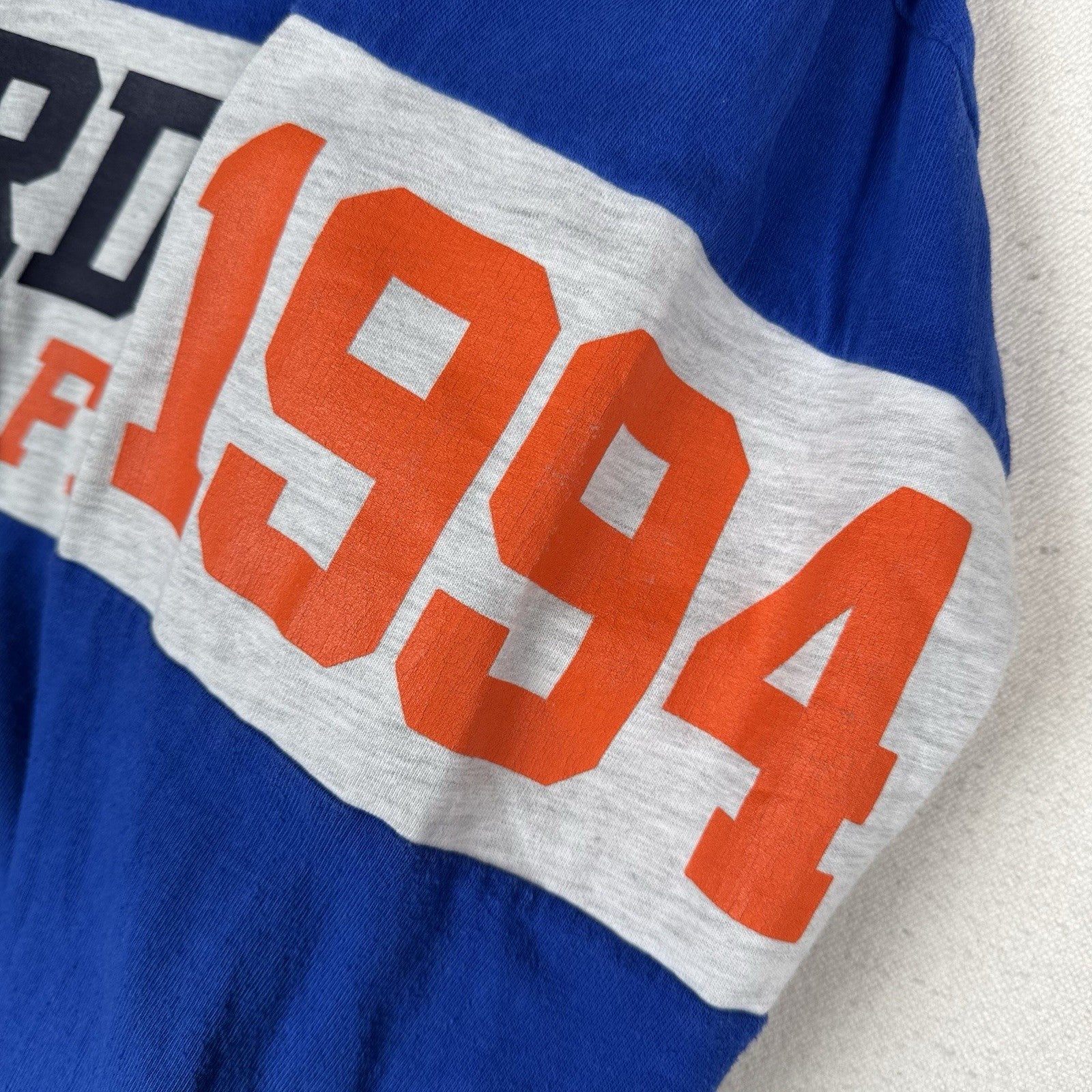 Superdry Men’s Track & Field Podium Oversized Long Sleeve T-Shirt Large Blue