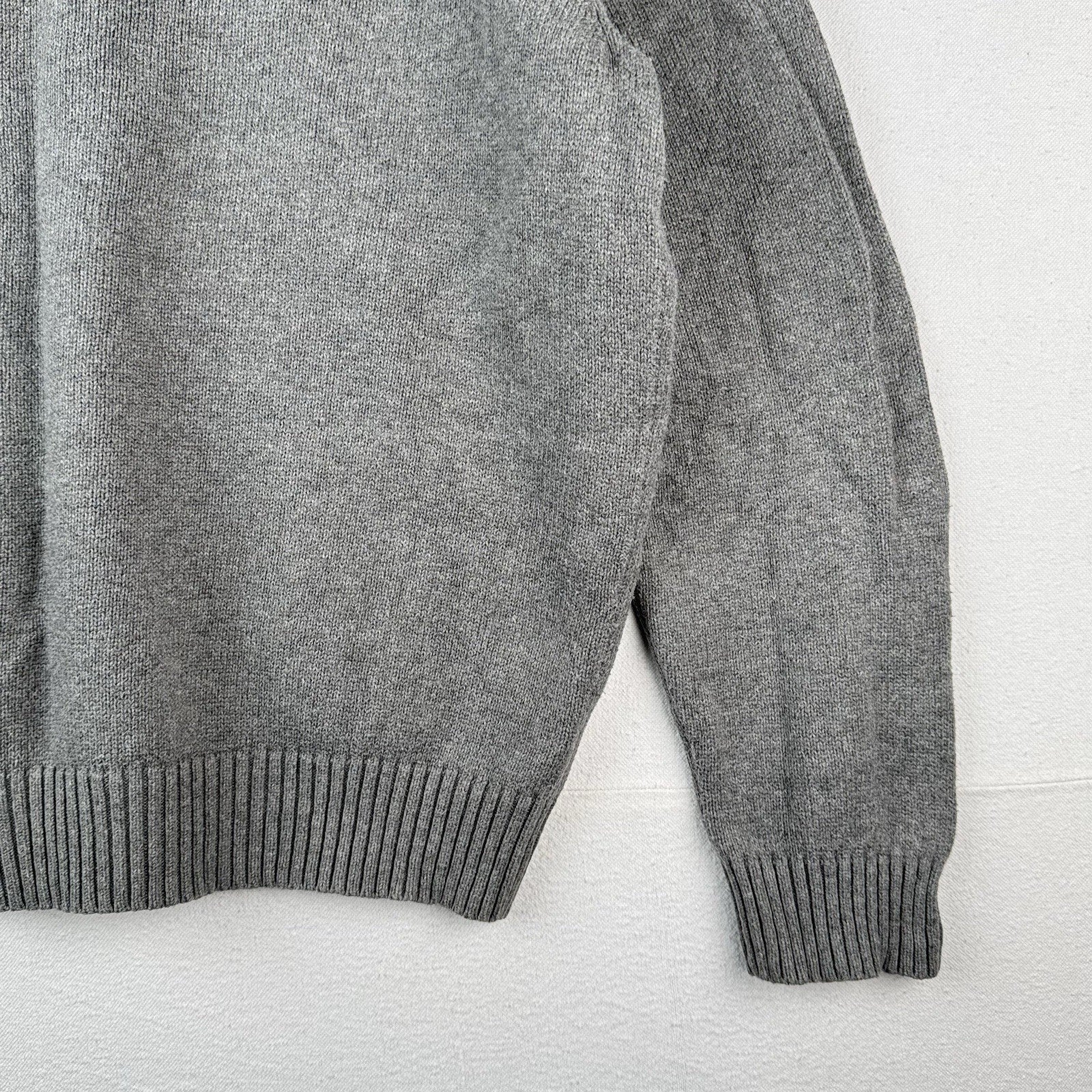 Polo Ralph Lauren Cotton Gray Knit Crewneck Sweater Men’s XLarge XL Blue Pony