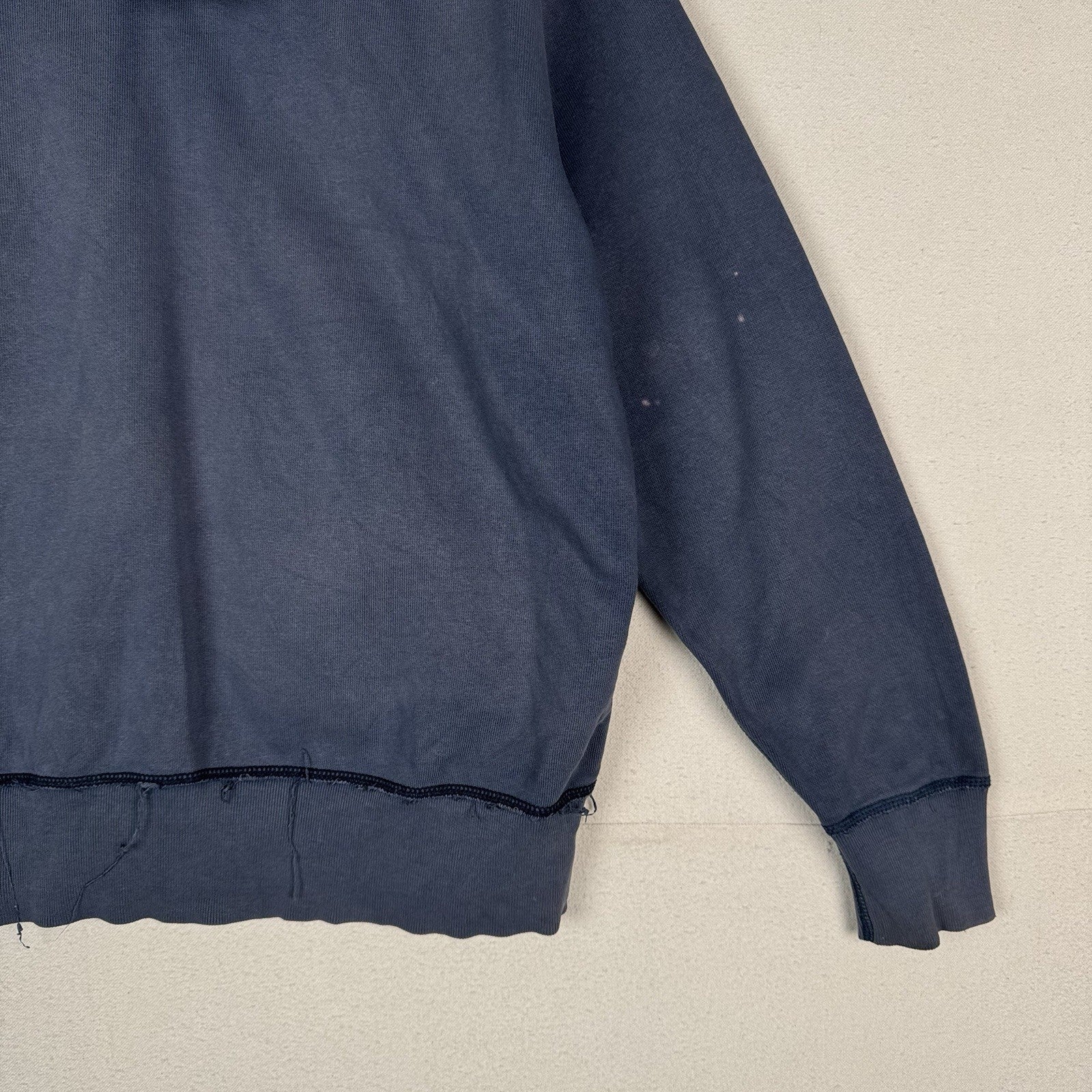 Vtg Ralph Lauren Polo Jeans Co Hoodie Sweatshirt Men's M Navy Crest *Sun Faded