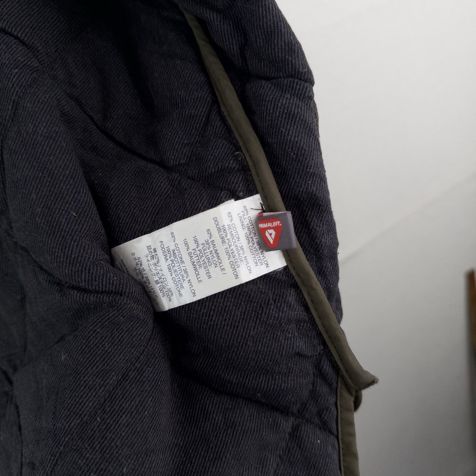 J.Crew Sussex Military Quilted Vest Men M Primaloft Insulated NX-361 Heavy Army