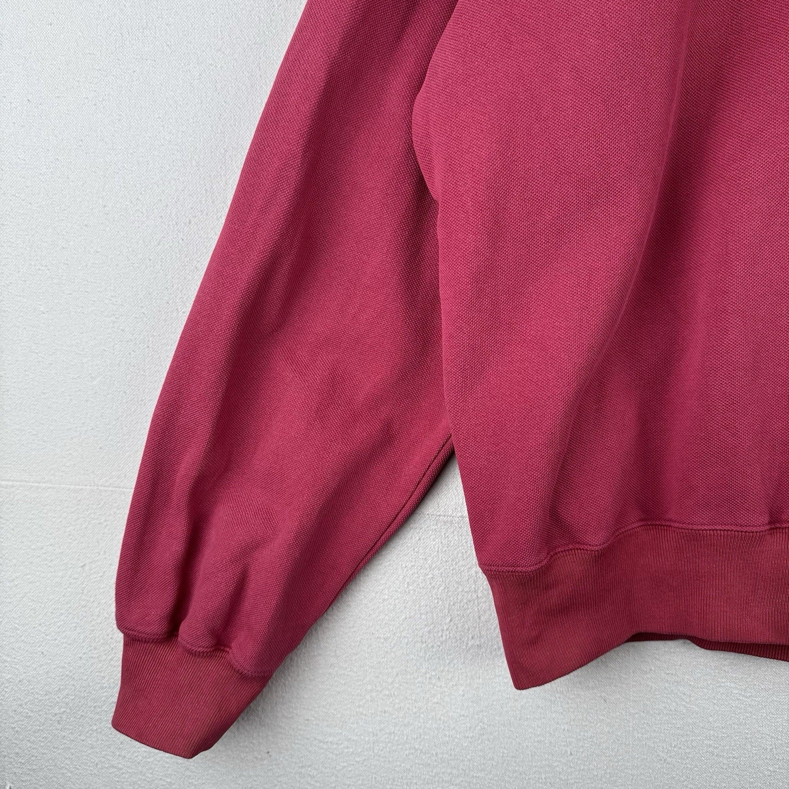 90’s Vtg Polo Ralph Lauren Jersey Sweatshirt Men XL Red Pink Raglan *Sunfaded