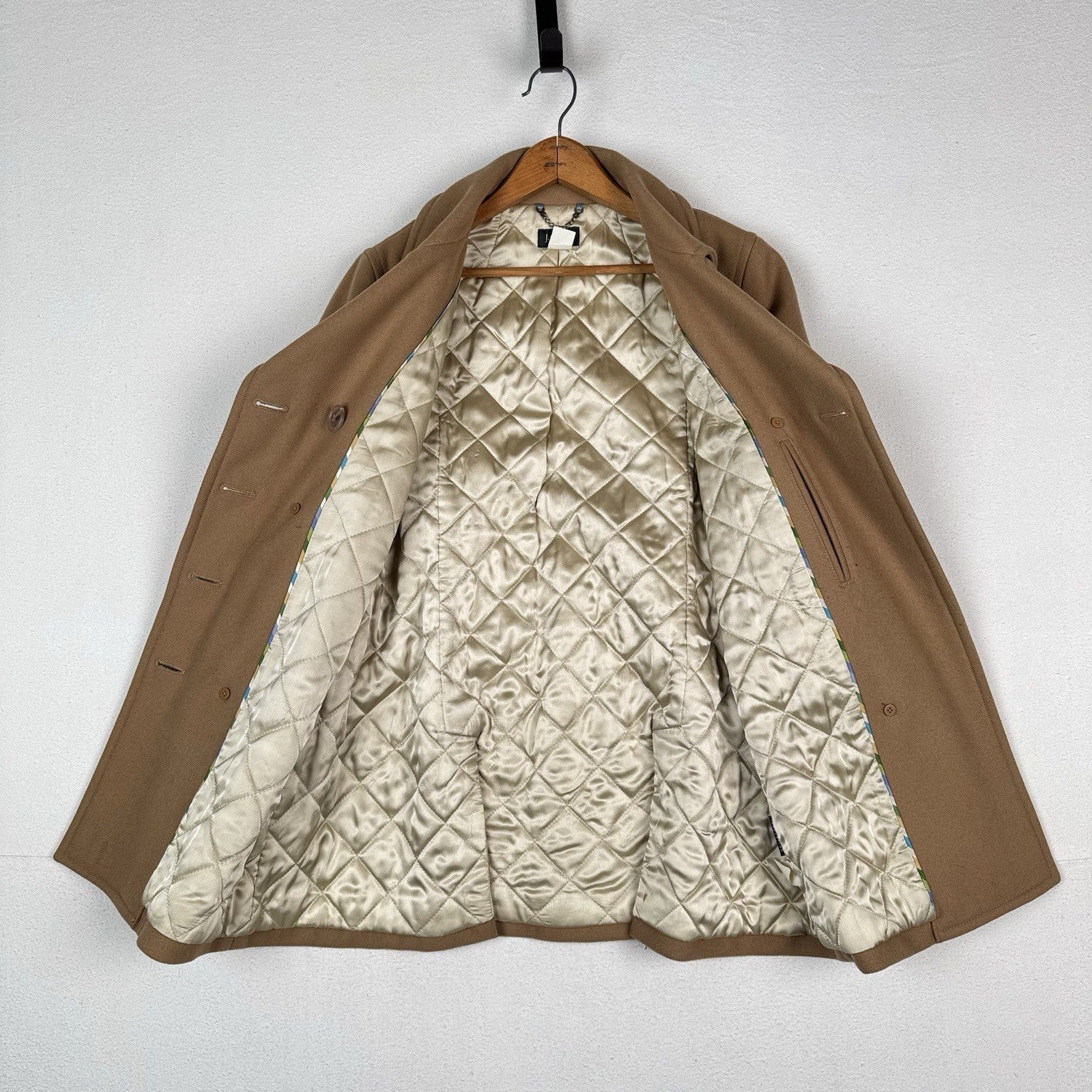 J.Crew Women's Camel Wool Thinsulate Lined Peacoat Large