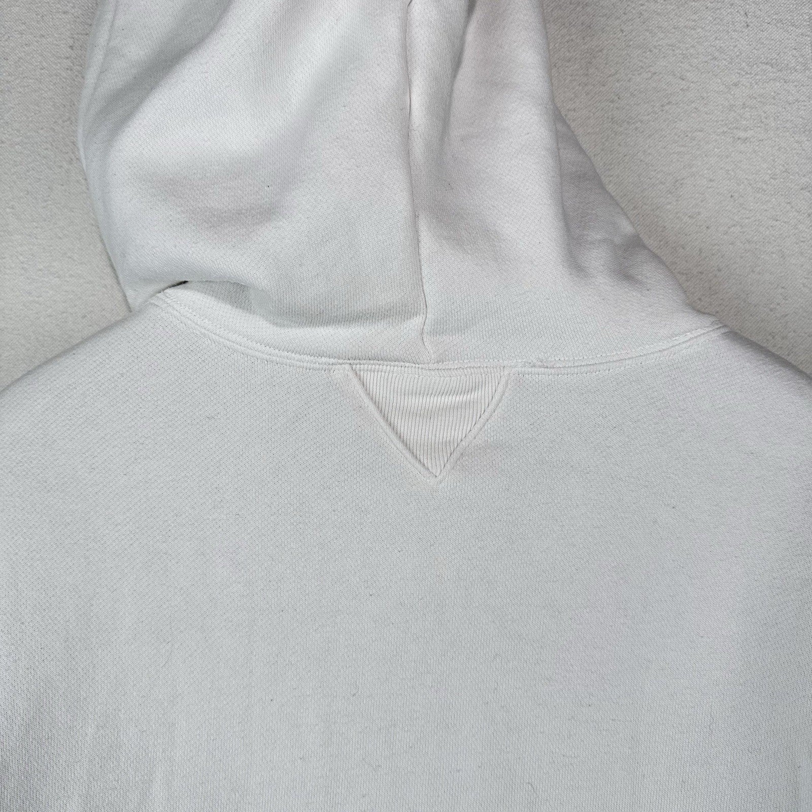 Champion White Century Collection C100 Chenille Logo Hoodie Men’s Small *Read