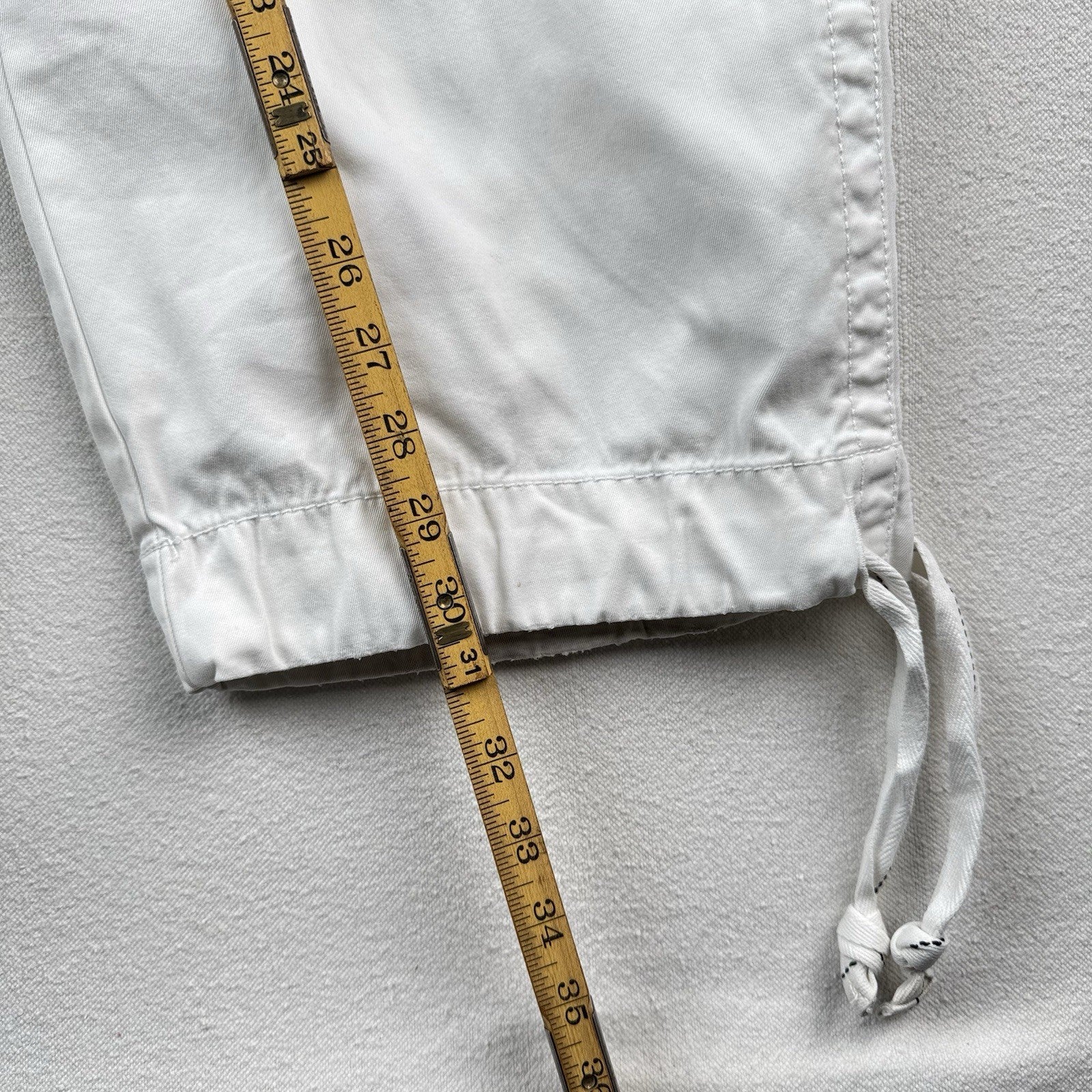 Polo Ralph Lauren Naval Pants Mens 36x32 [Fits 36x30] White Adjustable Ankle