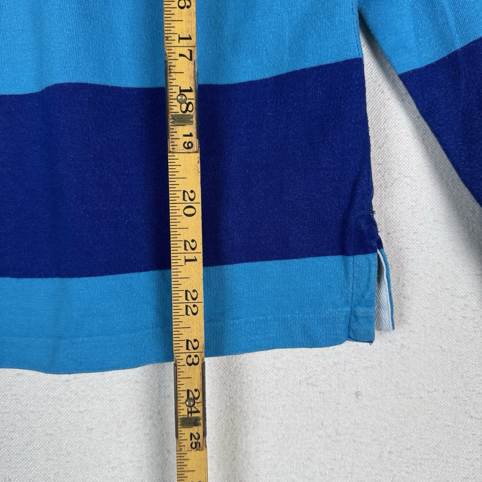 Polo Ralph Lauren Kids Blue Striped Rugby Size M 10-12